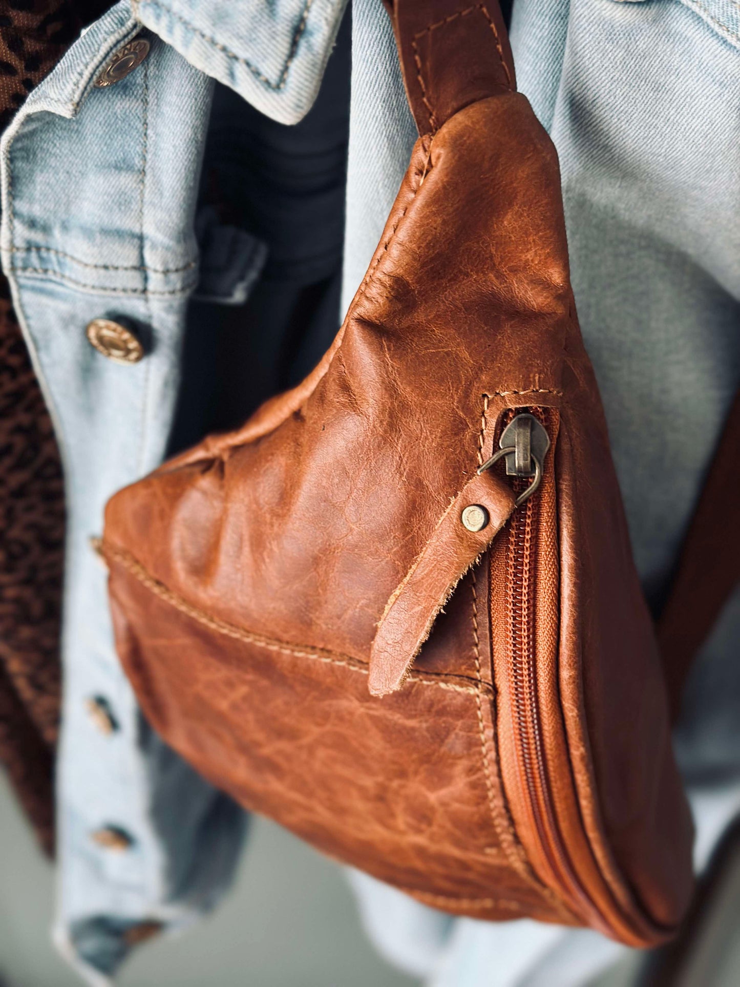 Bumbag Oline Cognac bøffellæder