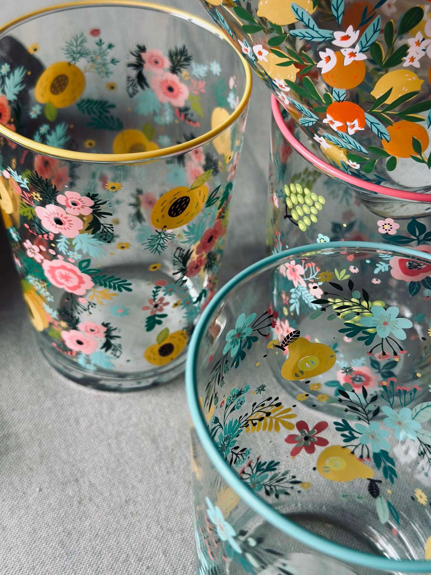 Drikkeglas FLORA - Sæt med 4 glas
