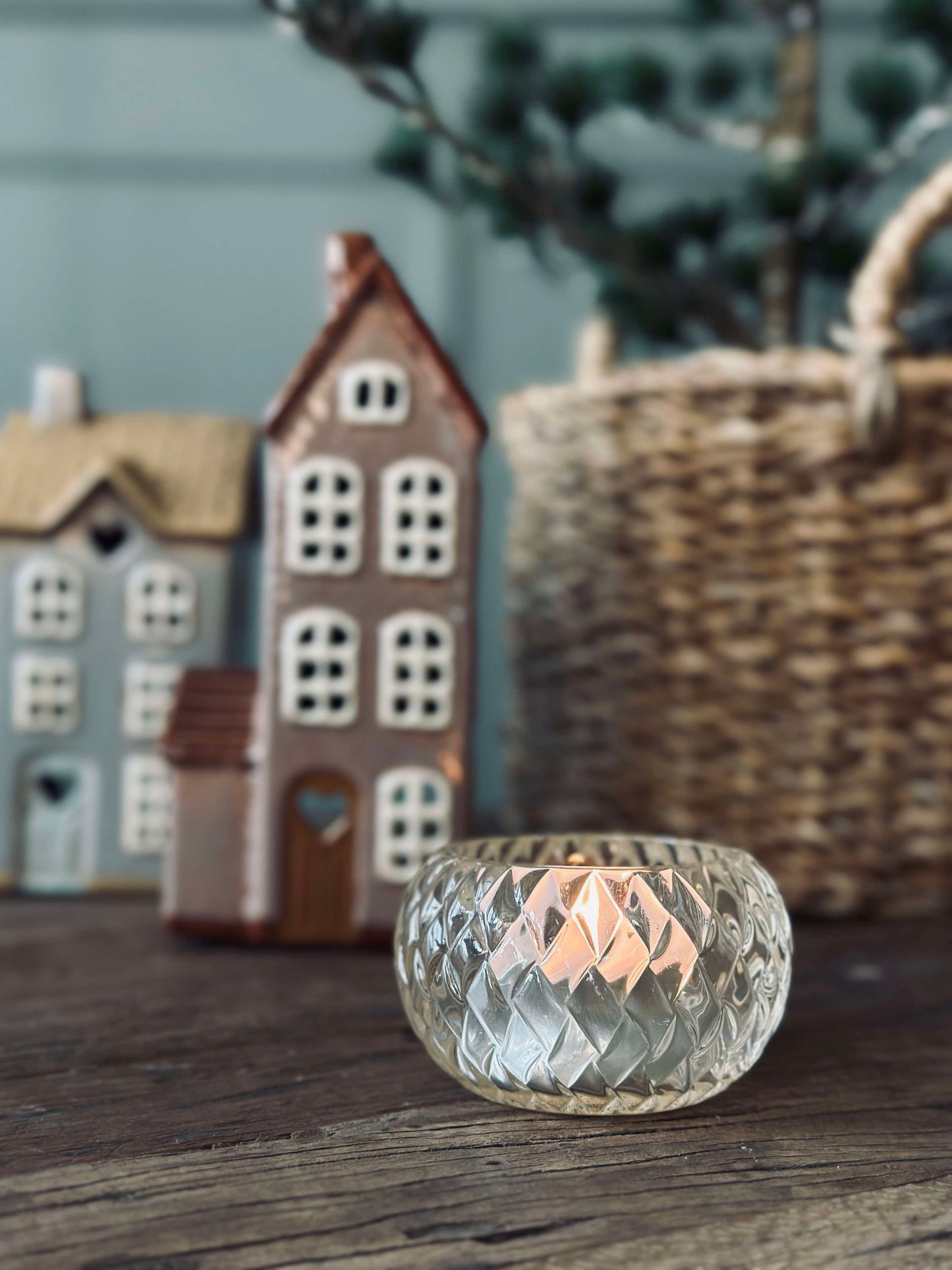Lysestage til fyrfadslys Diamond - White