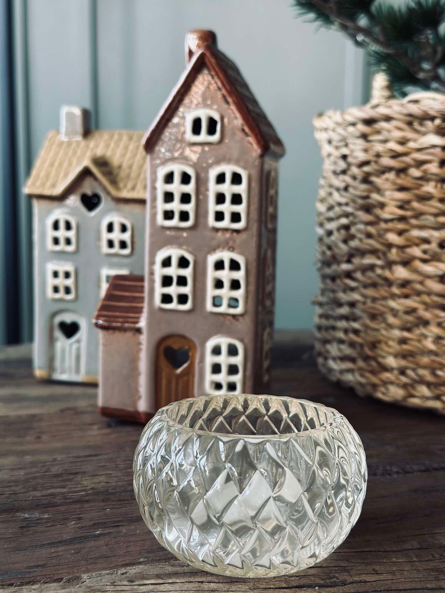 Lysestage til fyrfadslys Diamond - White