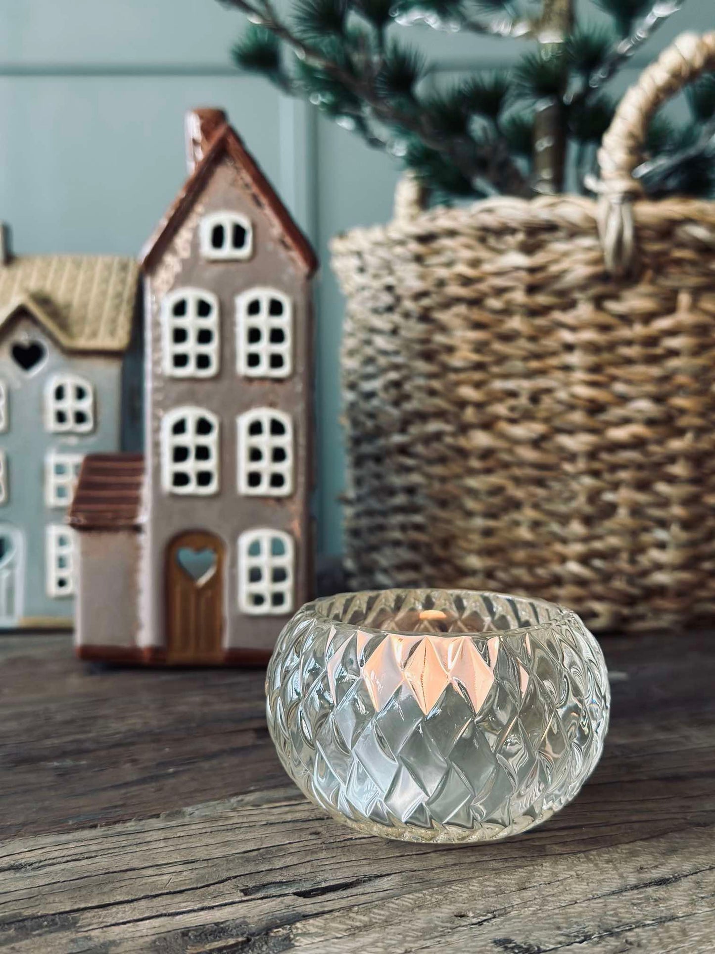 Lysestage til fyrfadslys Diamond - White