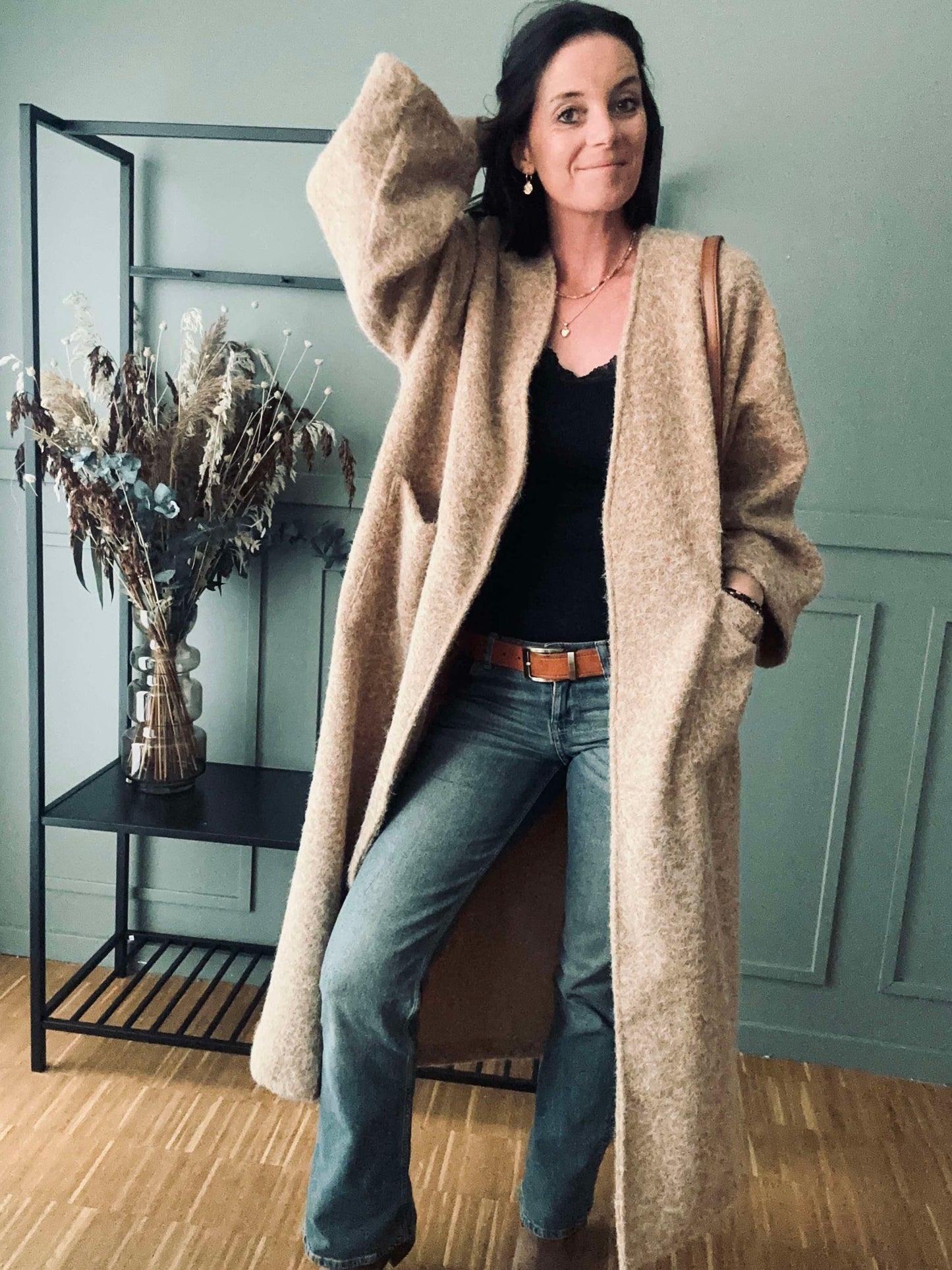 Jakke Belina - Oversize Camel