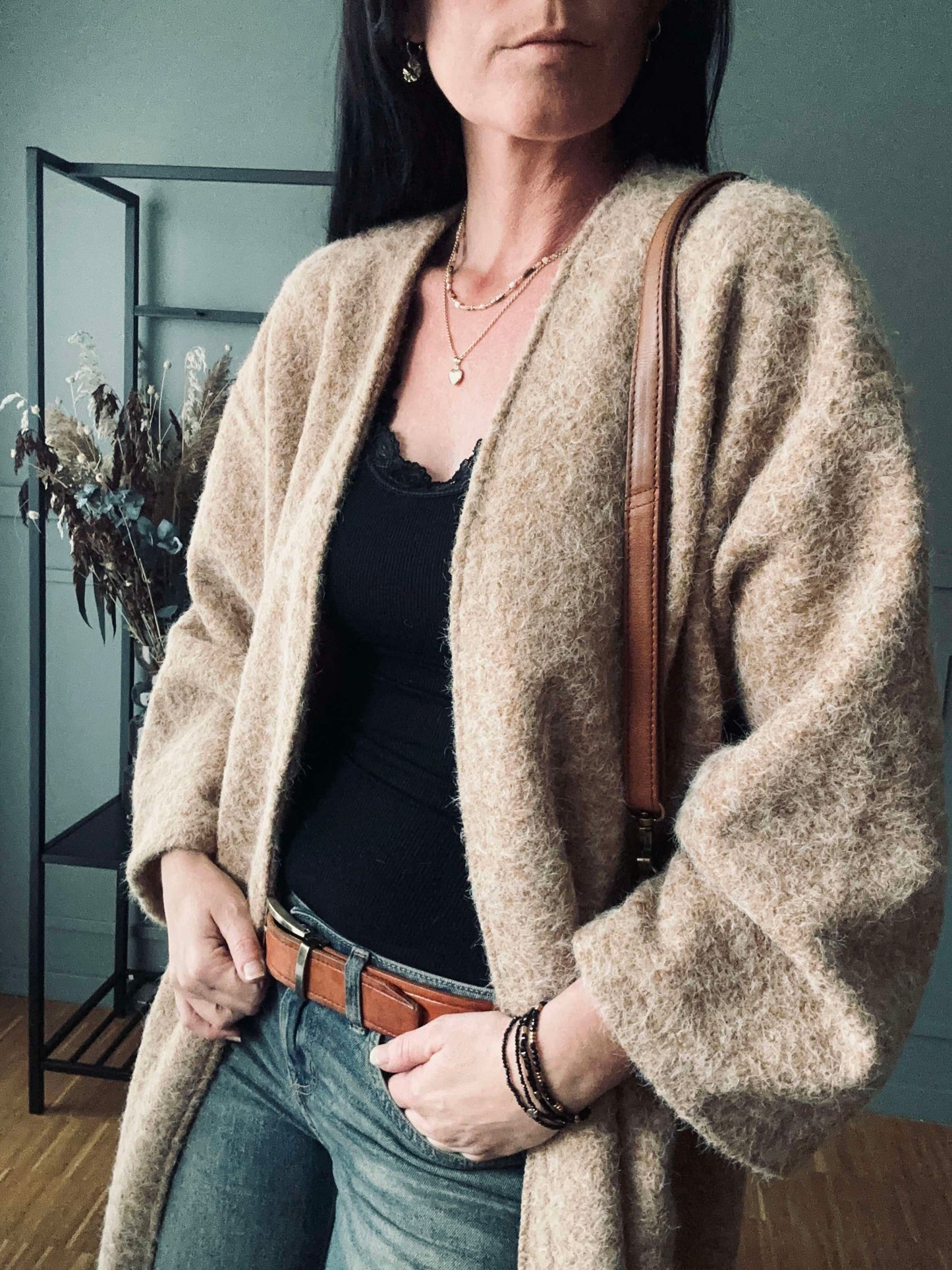 Jakke Belina - Oversize Camel