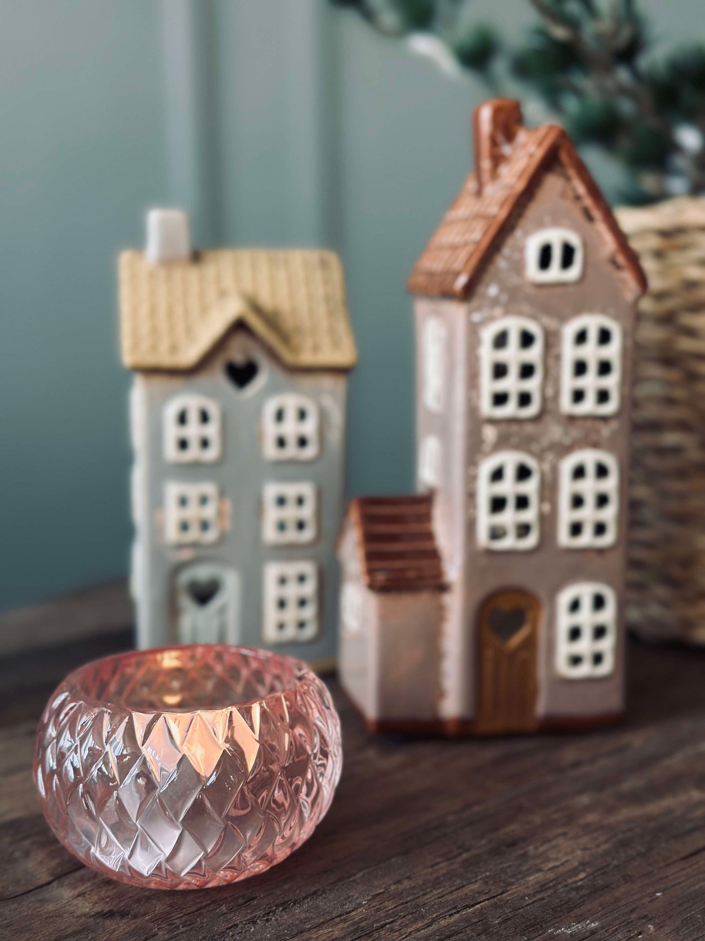 Lysestage til fyrfadslys Diamond - Light Pink