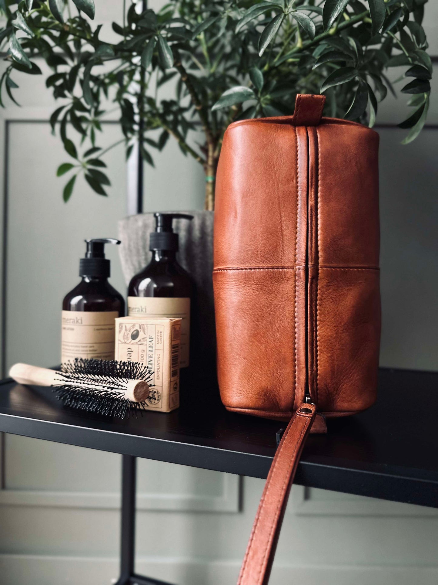 Toilettaske Roy Cognac