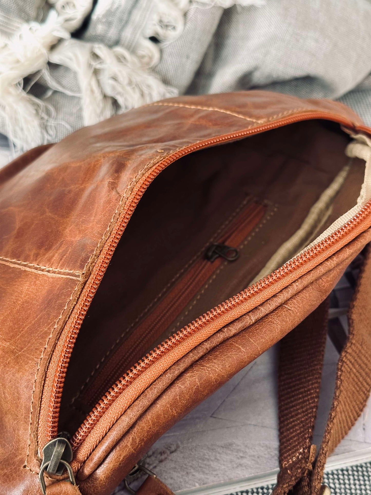 Bumbag Oline Cognac bøffellæder