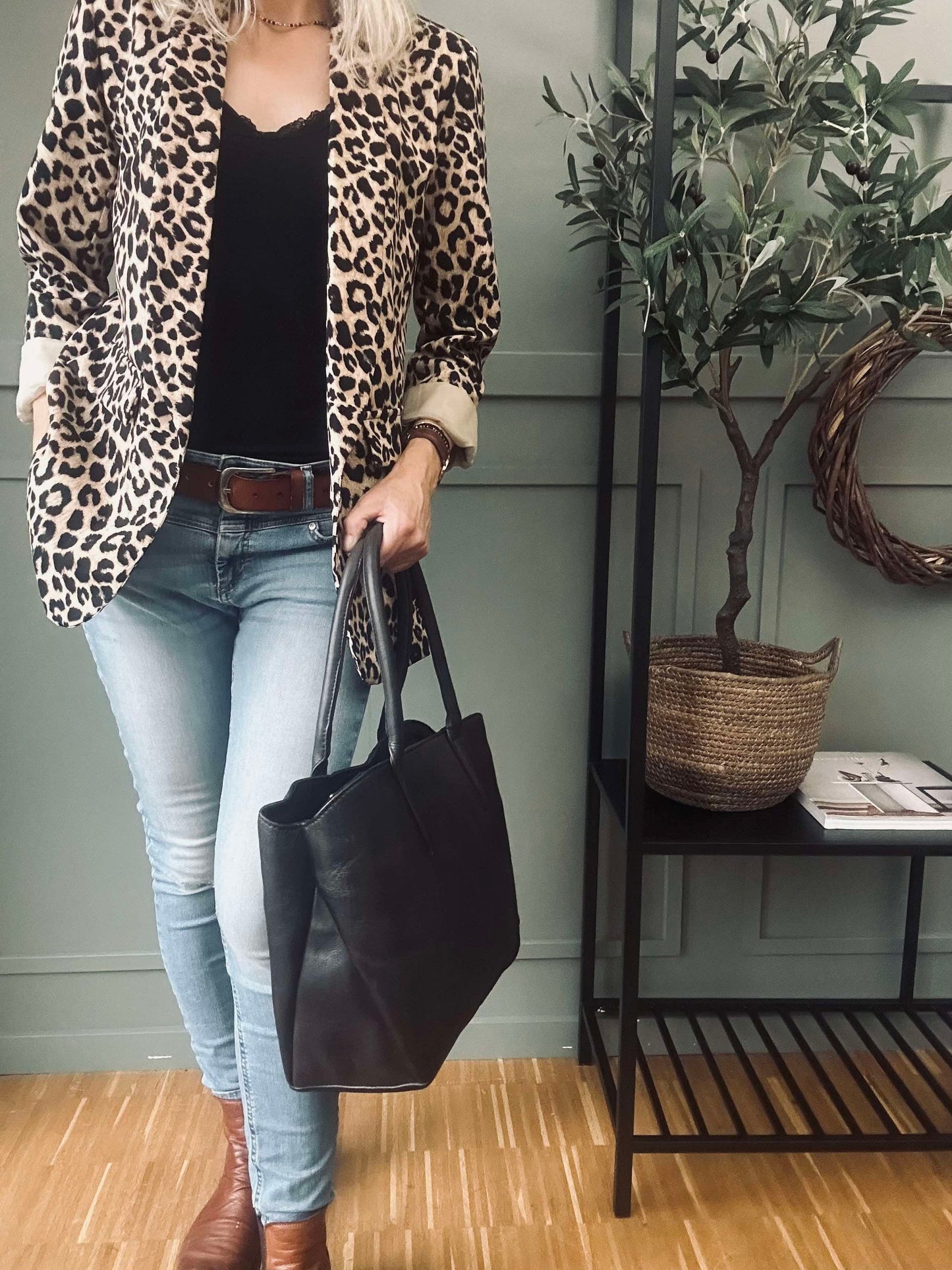 Arbejdstaske / shopper Brown  – Soft leather