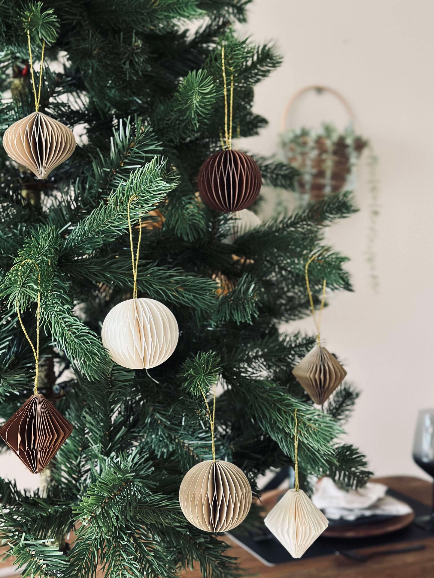 Juleophæng i Papir Small - 9. stk