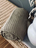 Plaid Stone-washed Vaflet Bomuld - Mørk Beige