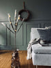 Blomst med LED lys 90 cm - Grey