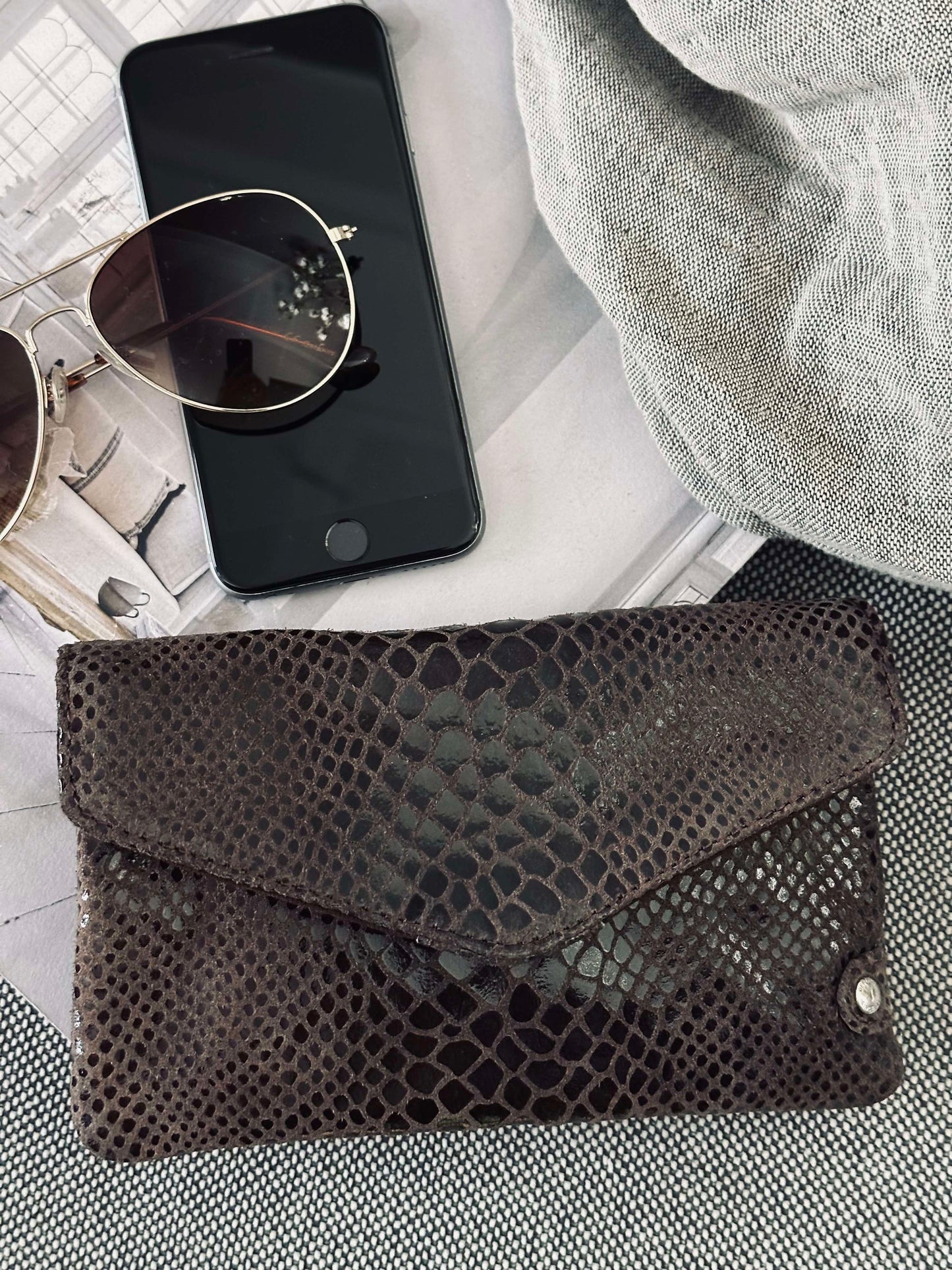 Pung Aura Brown Croco