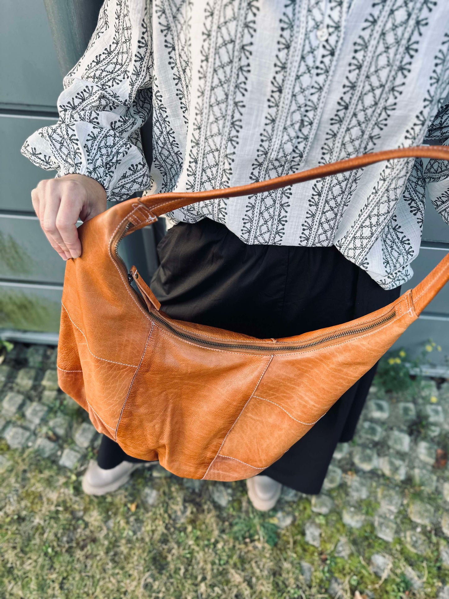Skuldertaske Big cognac