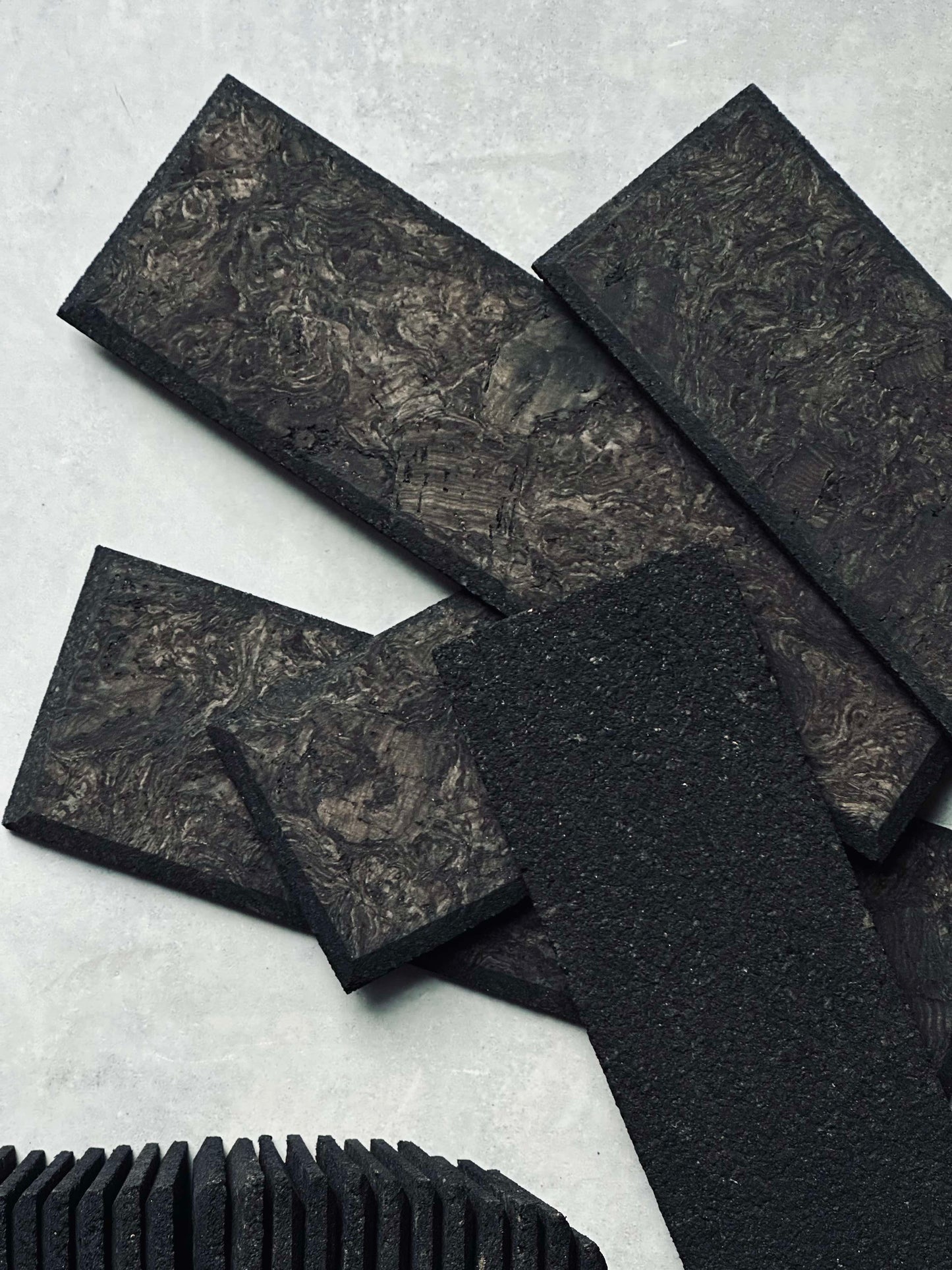 Mursten i kork - Dark pakke med 62 stk