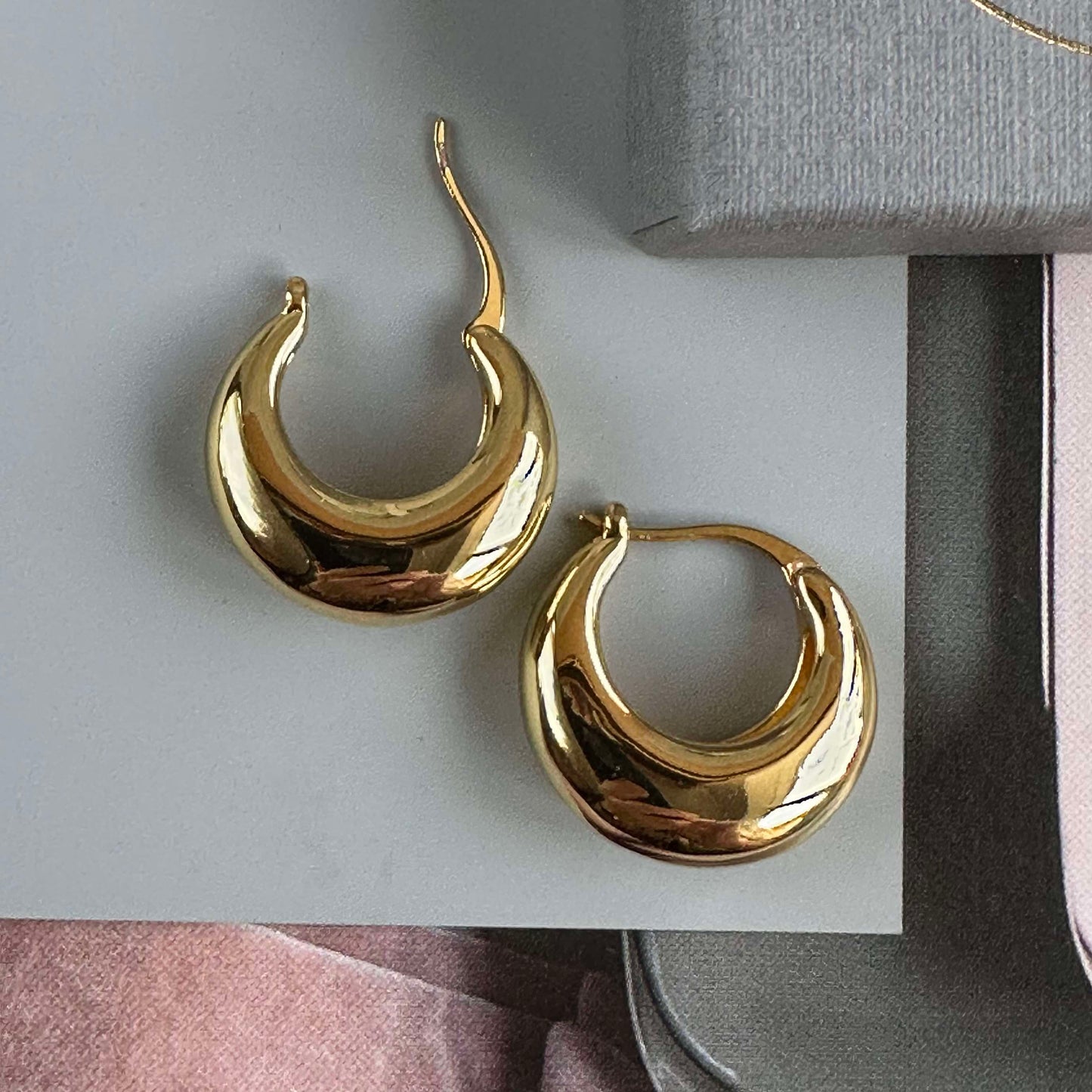 Øreringe Baby mini 18K forgyldt