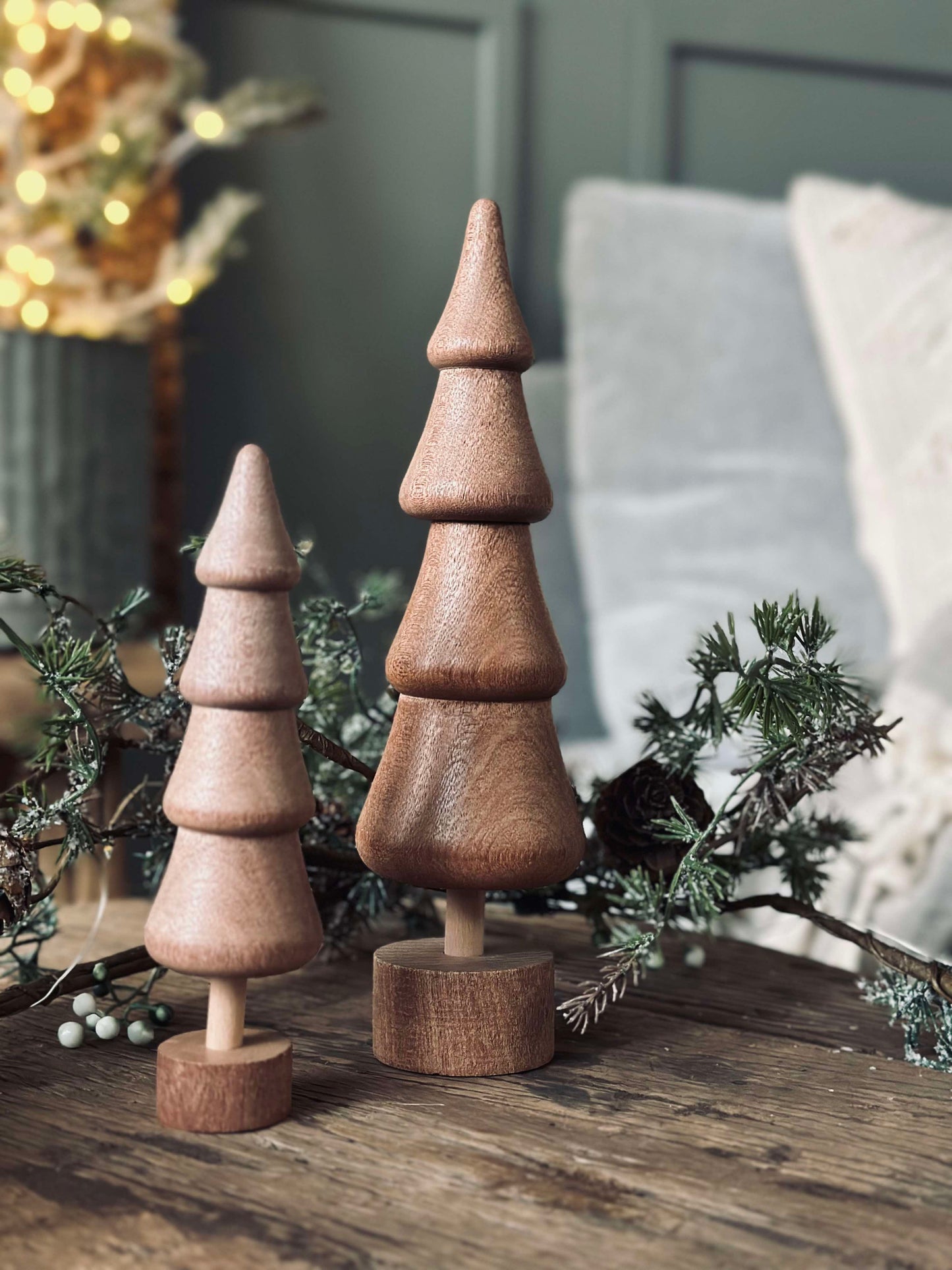 Juletræ Wood - Brun large