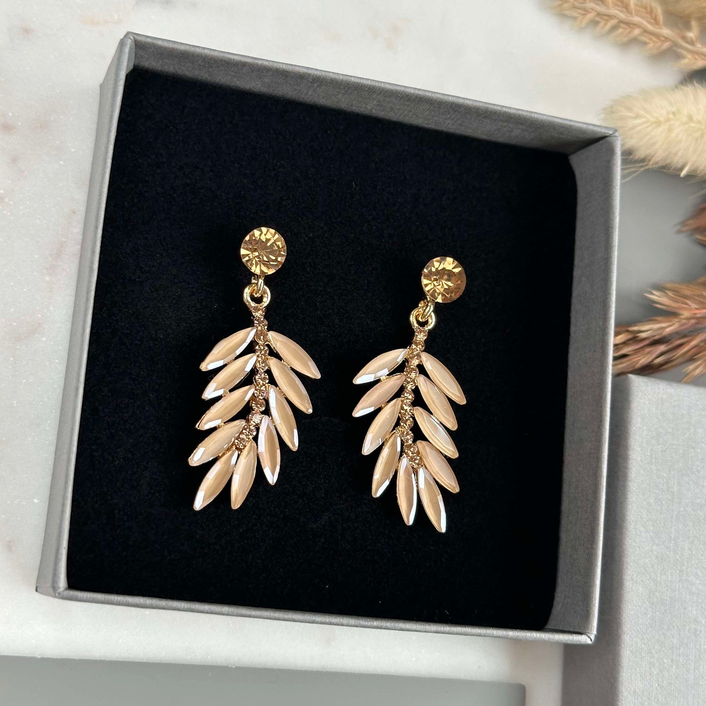 Øreringe Feather - Golden