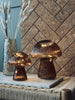 Mushroom med riller 15cm - Brown