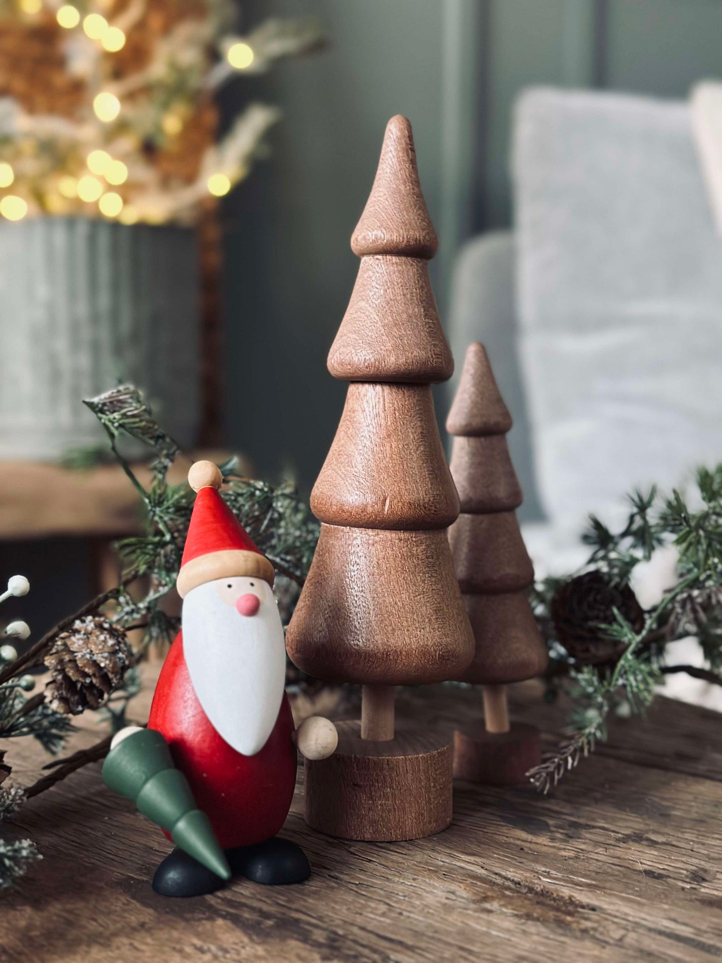 Juletræ Wood - Brun large