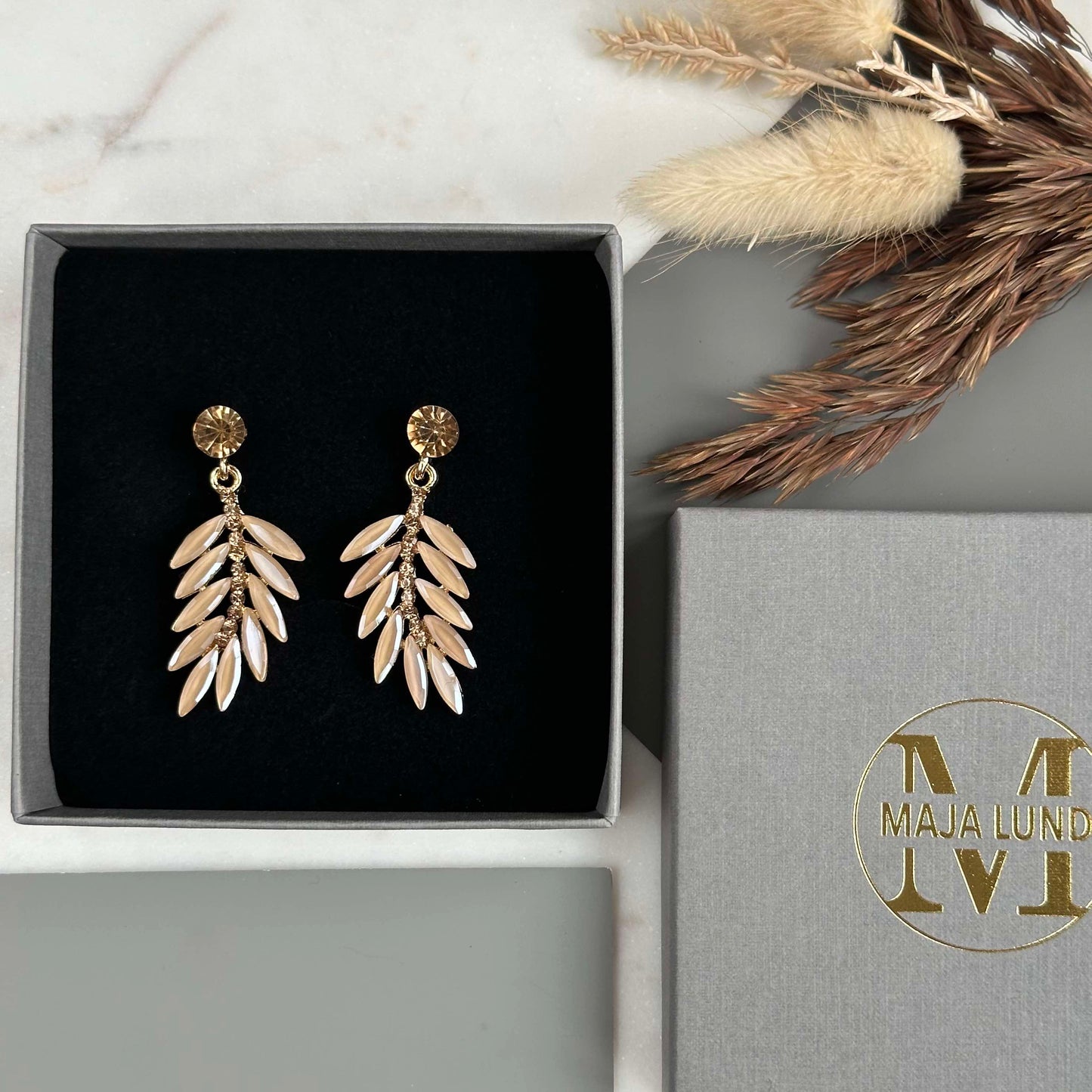 Øreringe Feather - Golden
