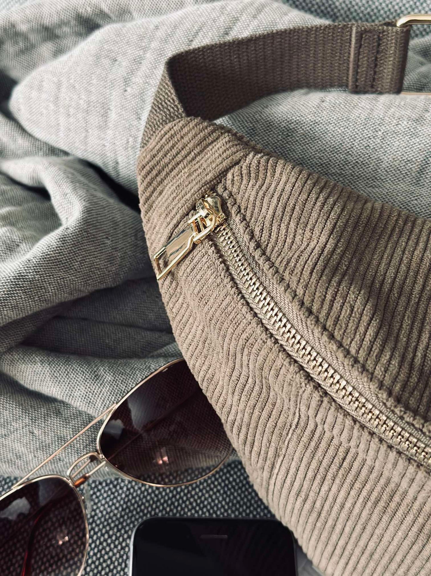 Bumbag - Beige fløjl