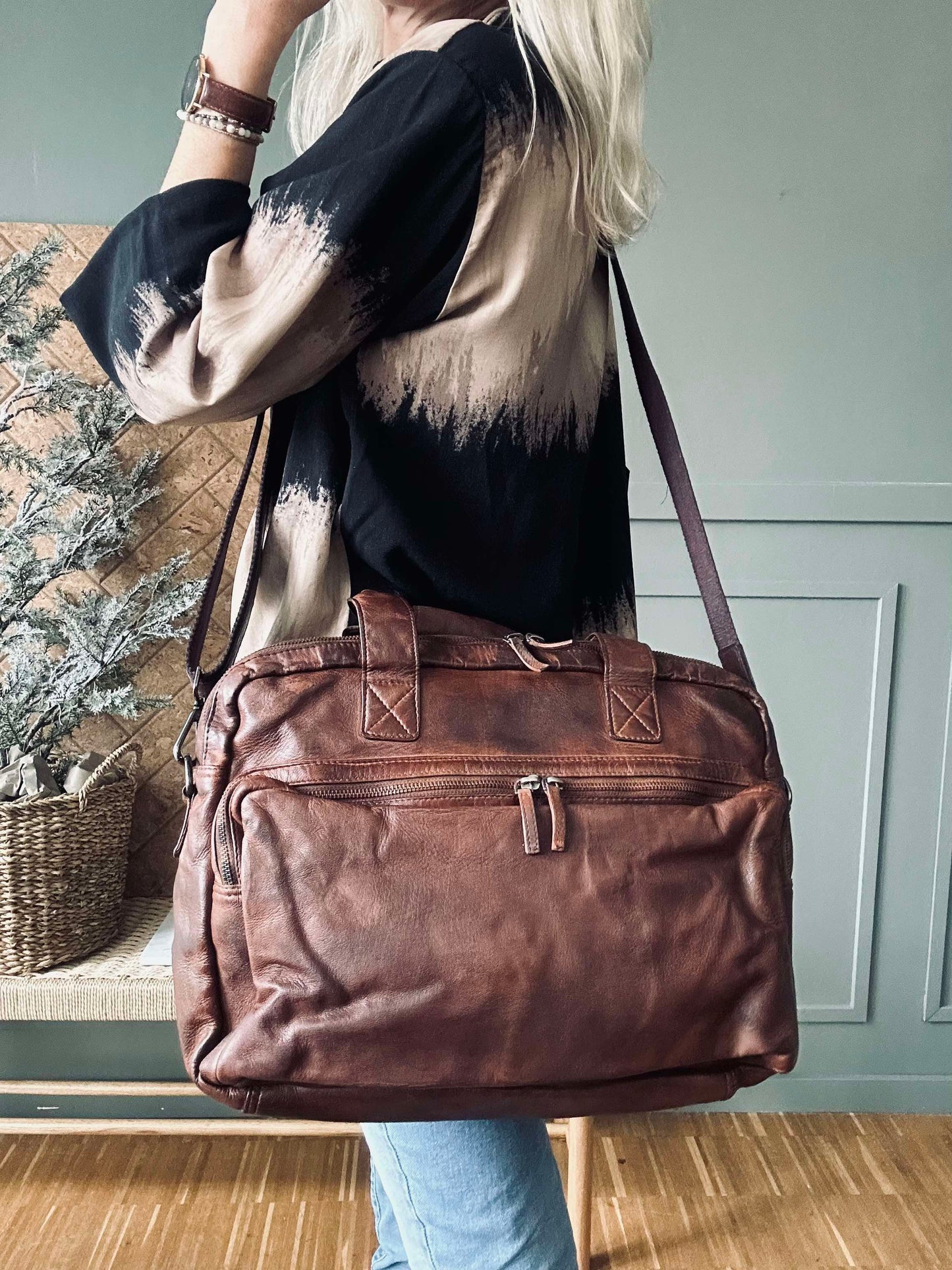 Arbejdstaske - Brown Cow leather