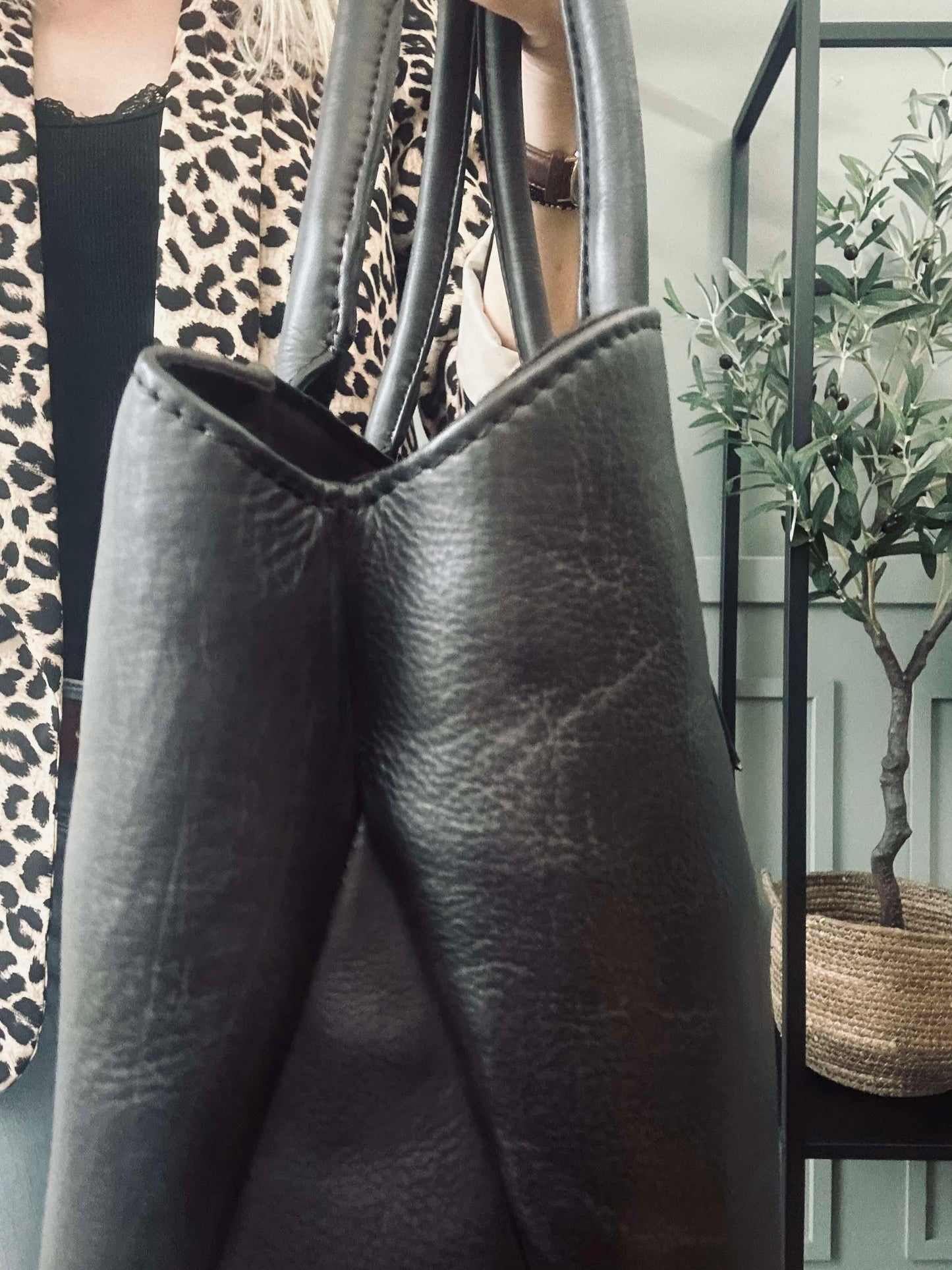 Arbejdstaske / shopper Brown  – Soft leather