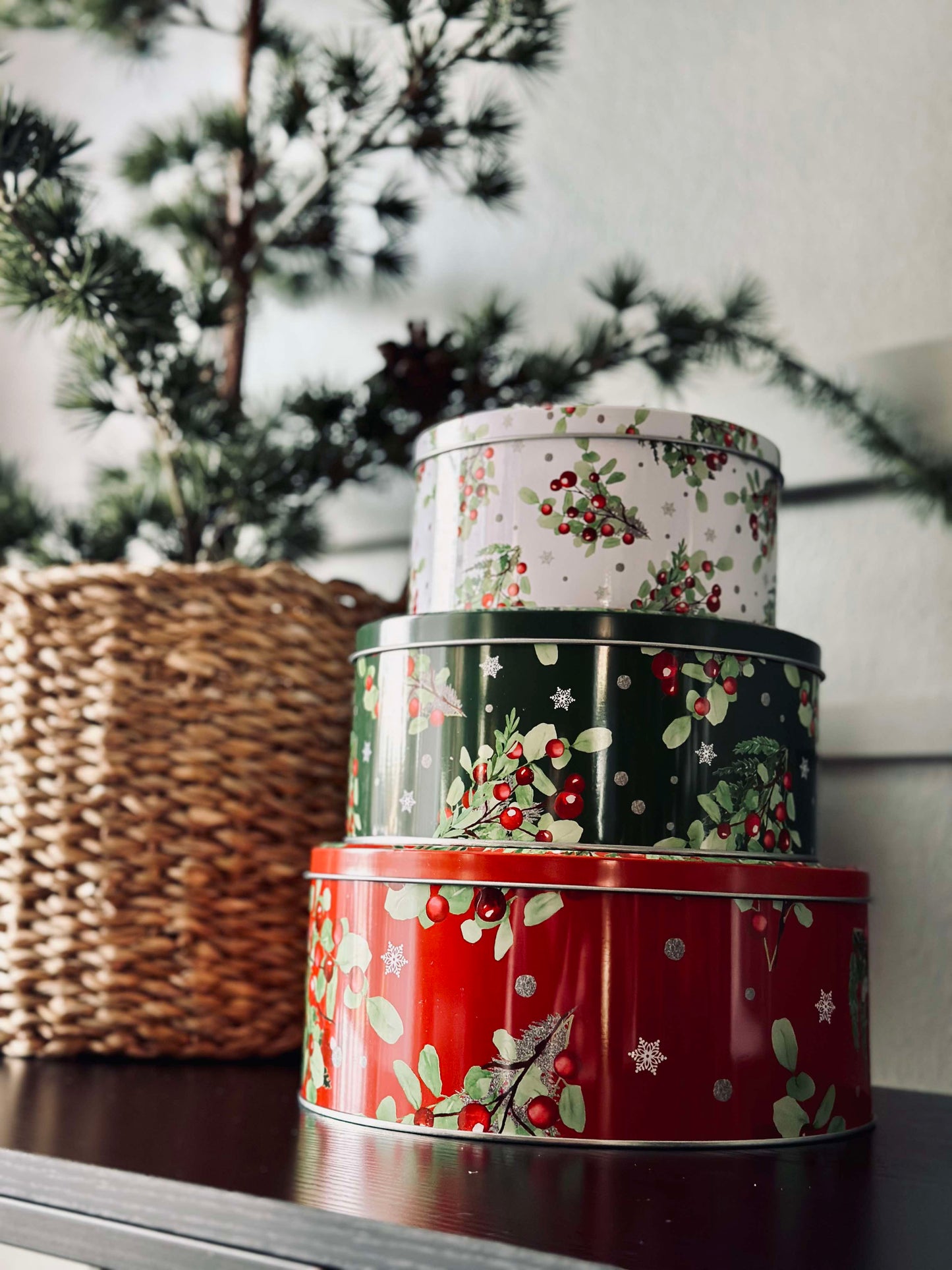 Kagedåser Jul - Sæt af 3