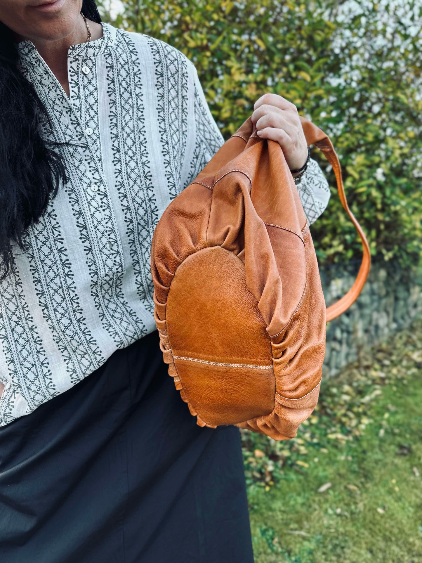 Skuldertaske Big cognac