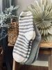 Strømper Fluffy grey stripes - Sæt med 2 par