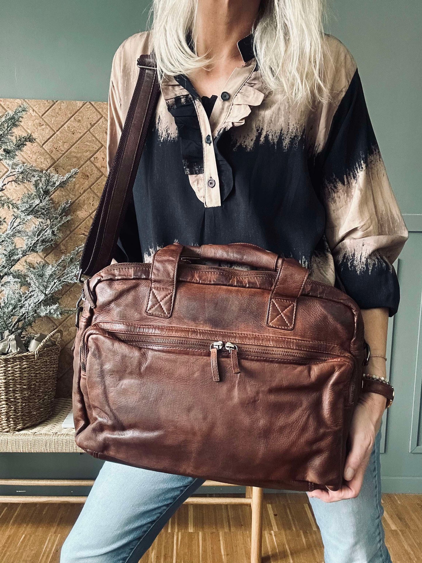 Arbejdstaske - Brown Cow leather