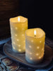 LED Bloklys Twinkle - 12,5 cm Creme