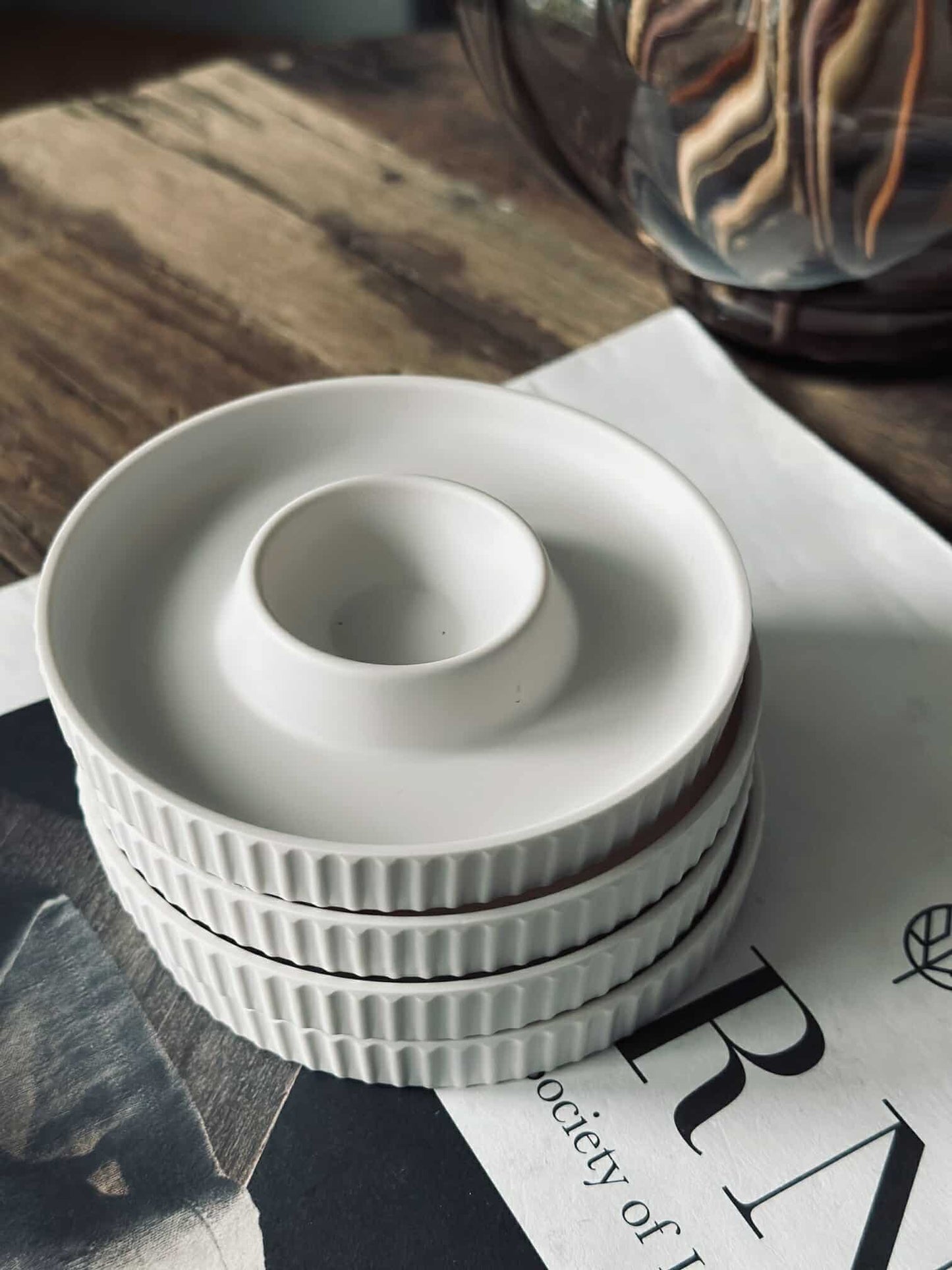 Æggebægre Melamin Hvid - 4 stk.