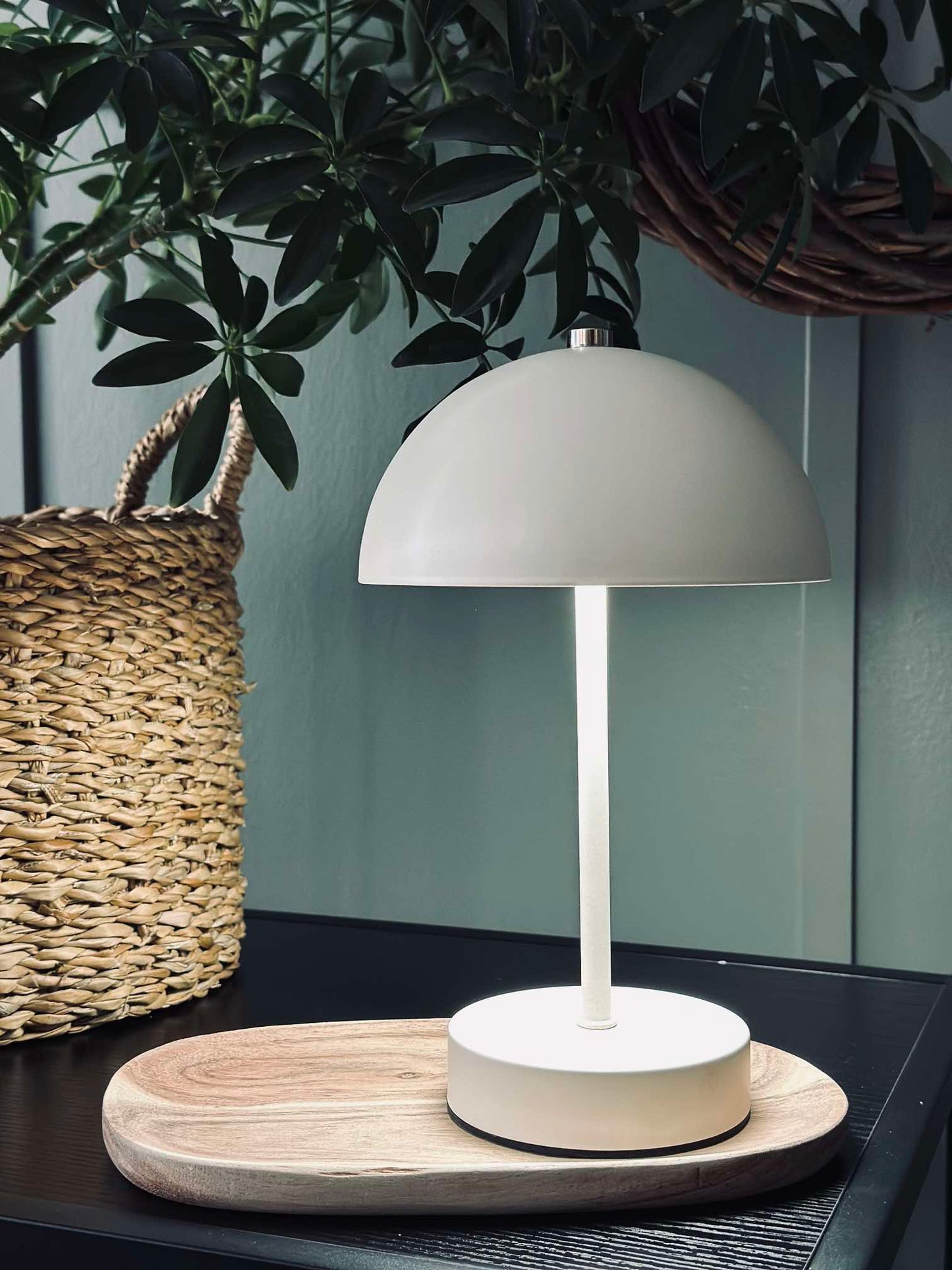 Bordlampe med touch - Hvid