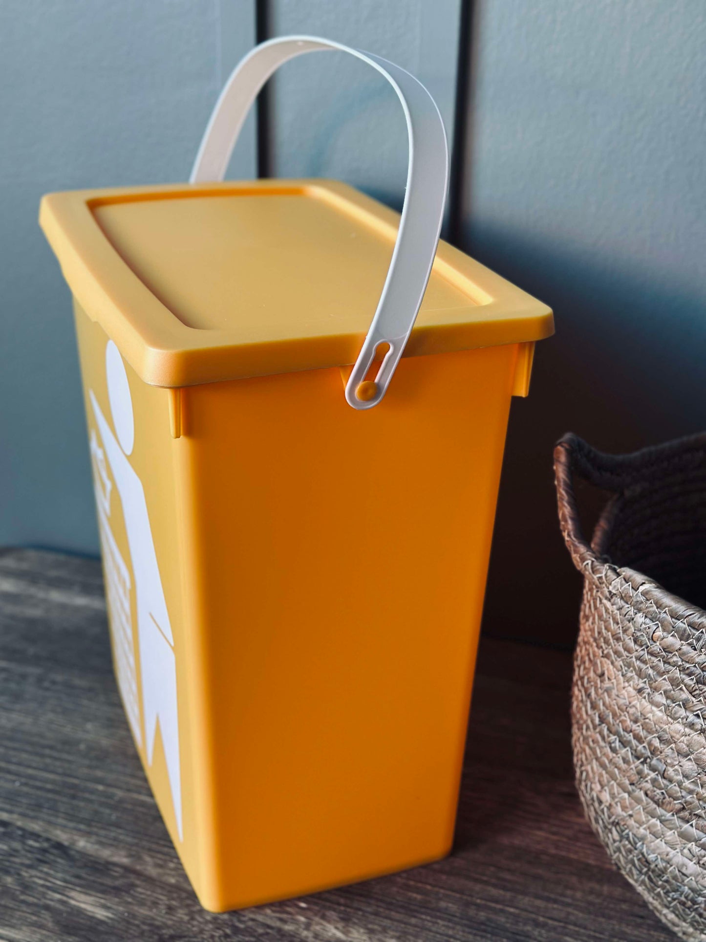 BIO Spand med låg 12 liter - GUL