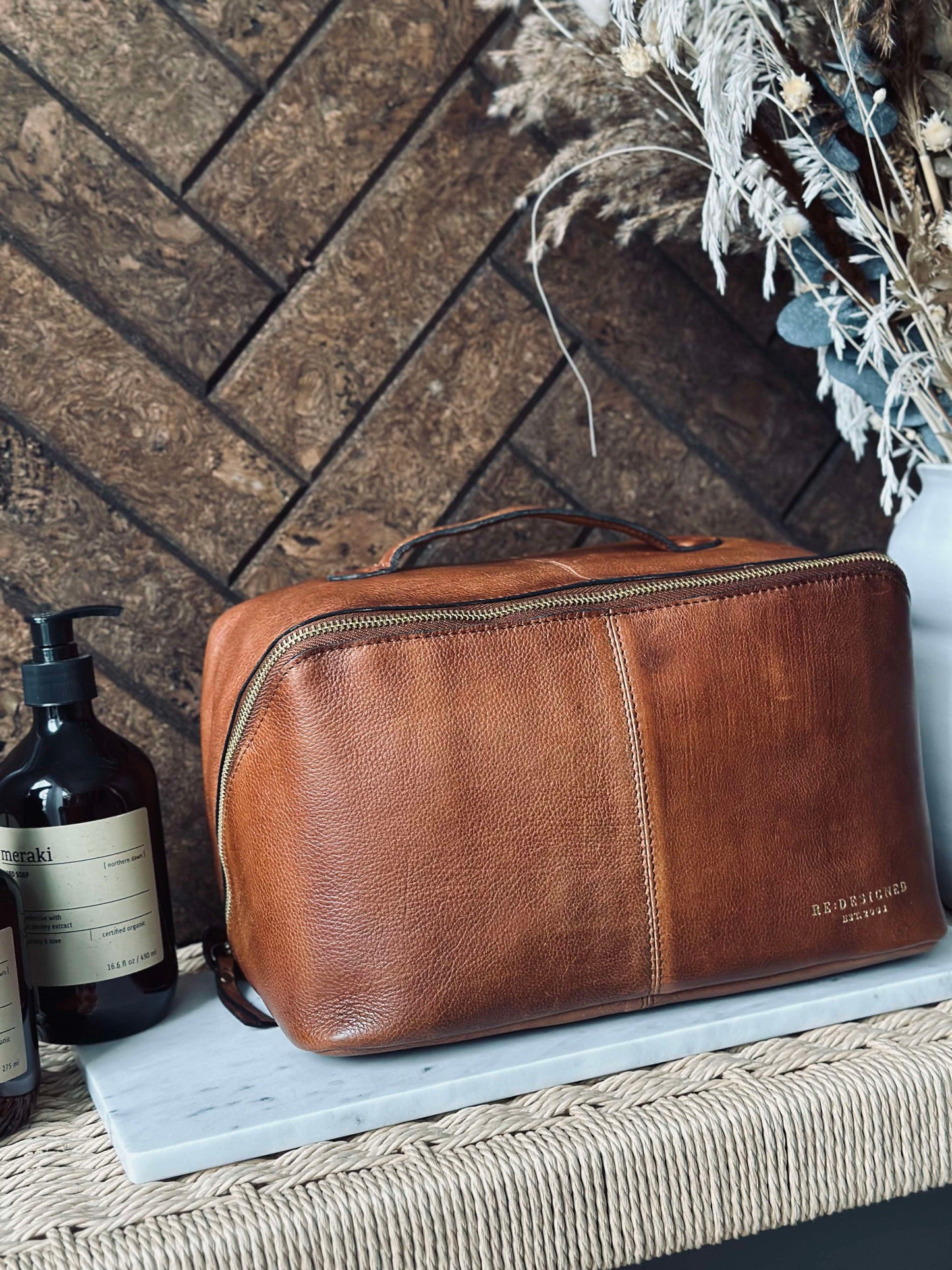 Toilettaske Halima Walnut - Large