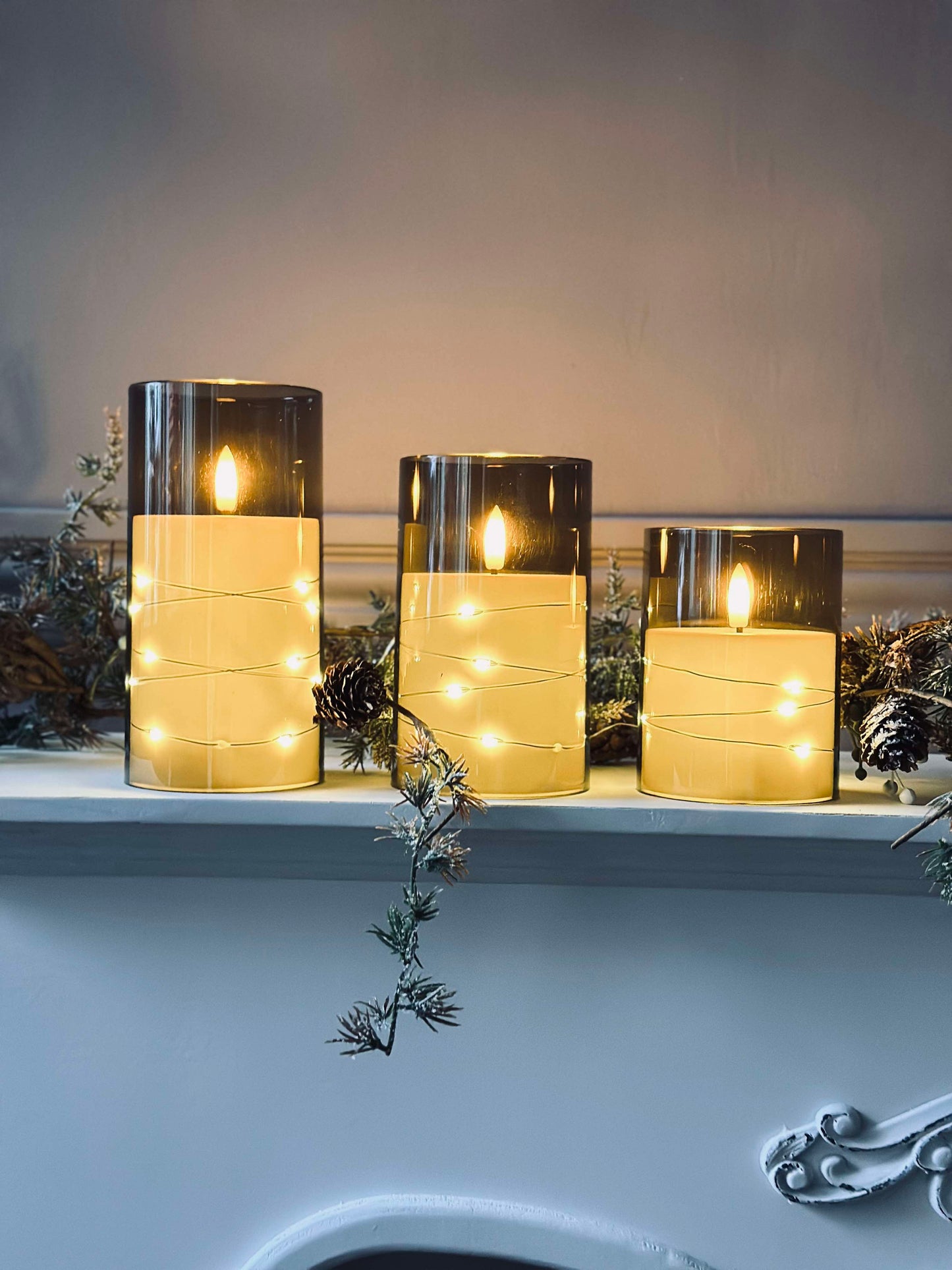 LED Lys ALMA 3 stk m. fjernbetjening