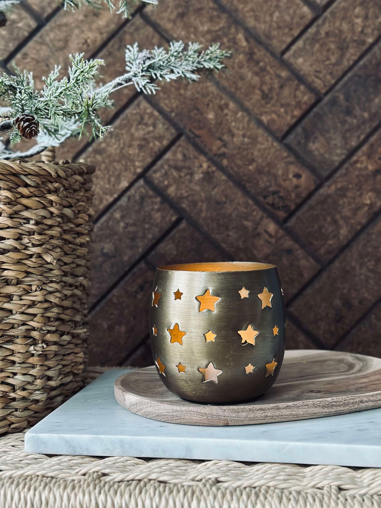 Lysestage med stjerner - Small