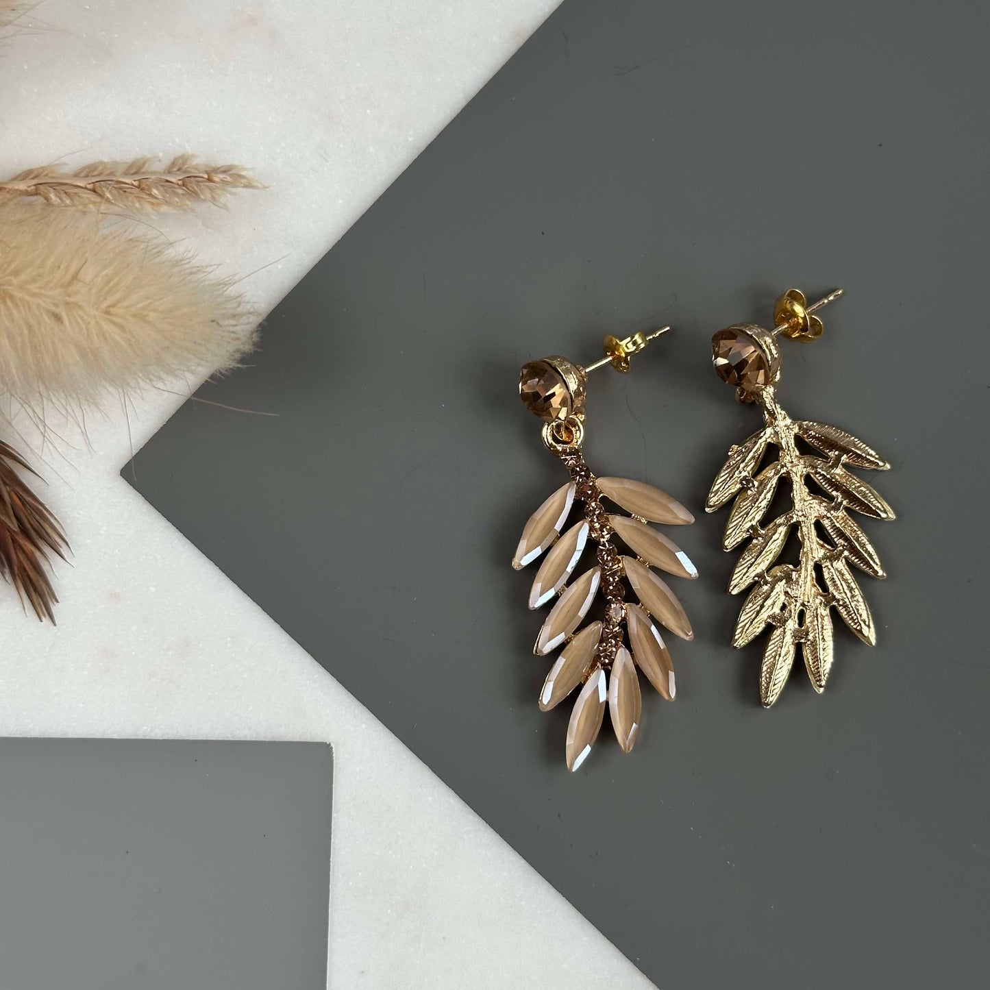 Øreringe Feather - Golden