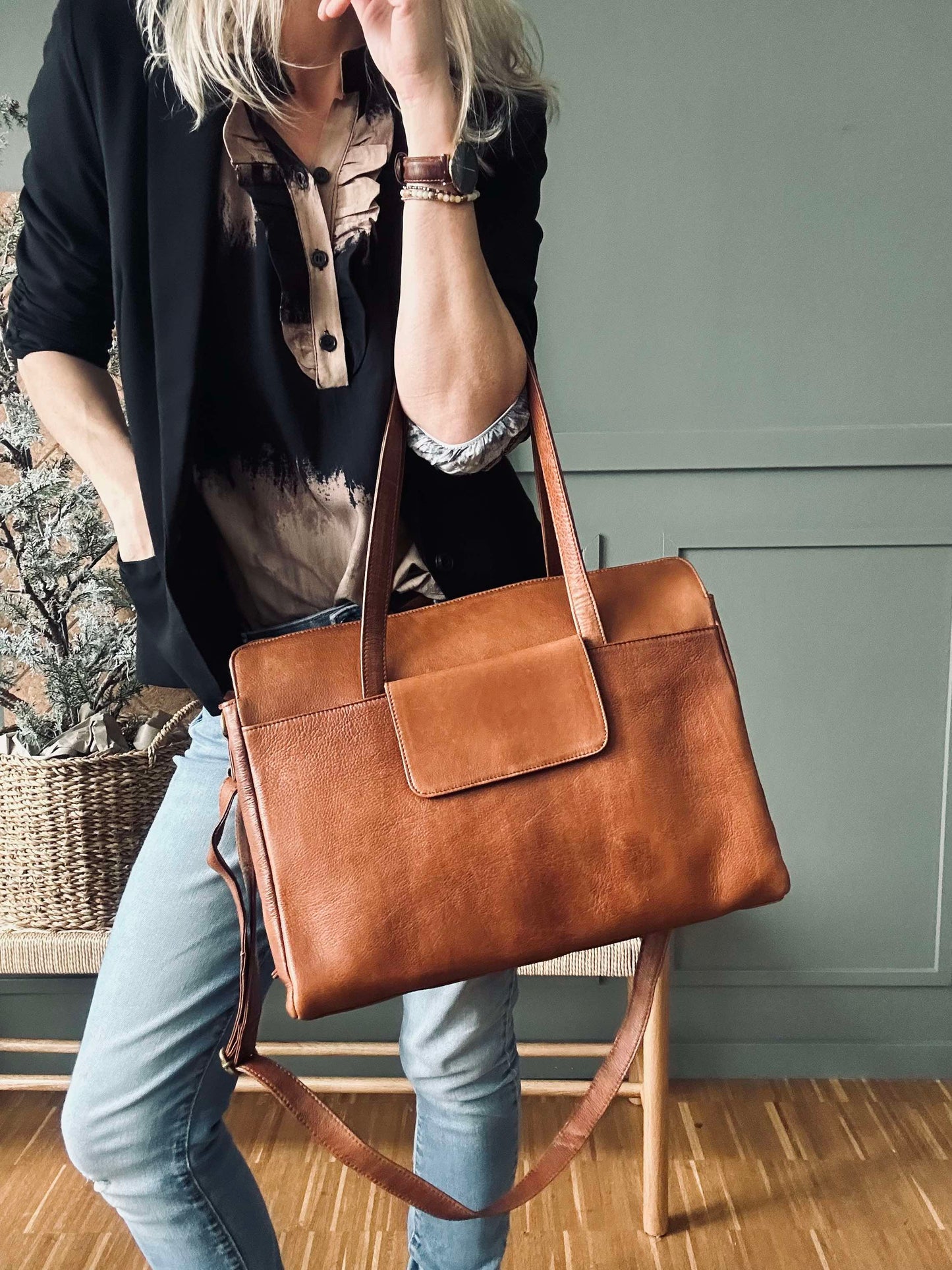 Elvira arbejdstaske Walnut