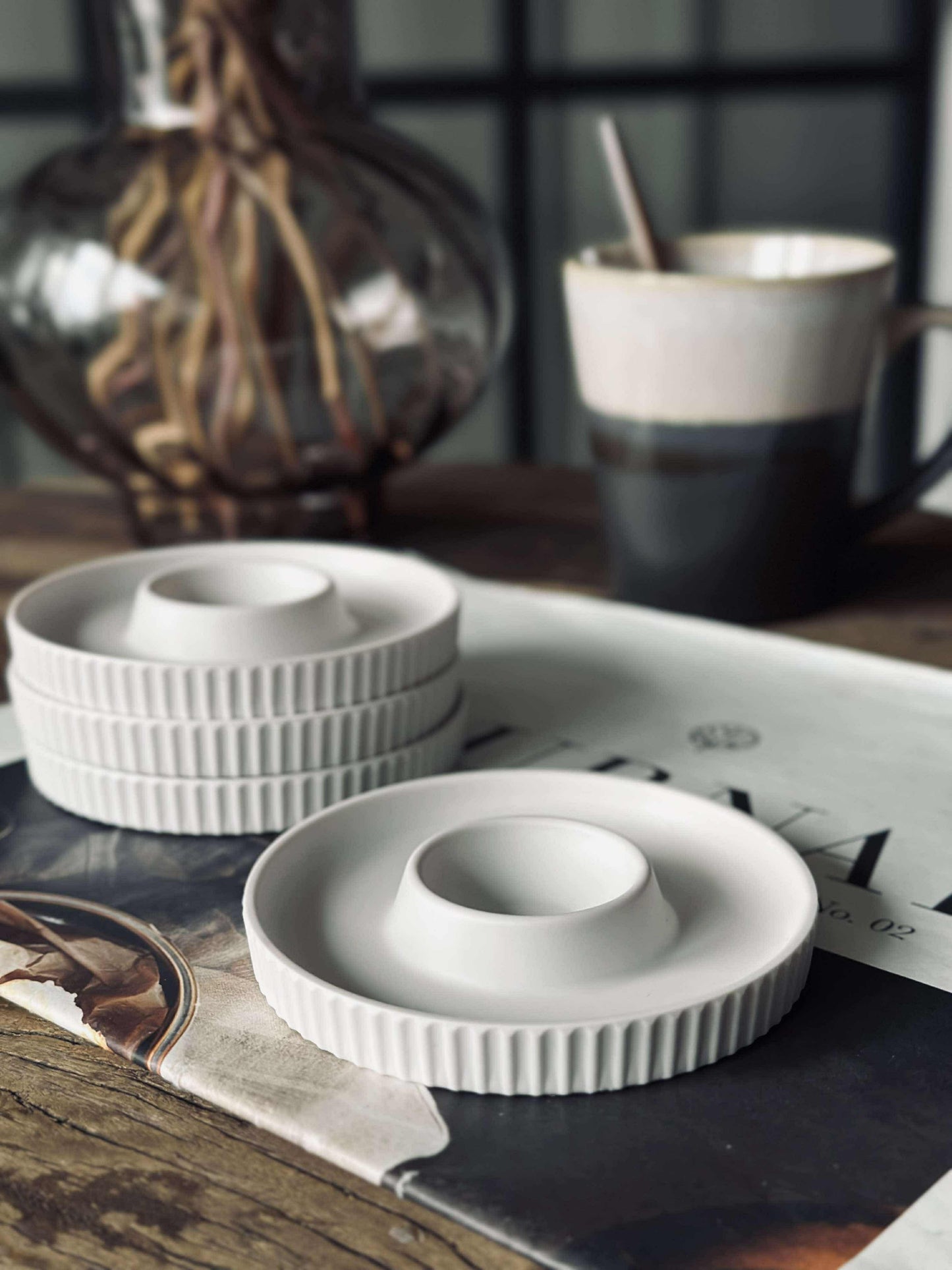 Æggebægre Melamin Hvid - 4 stk.