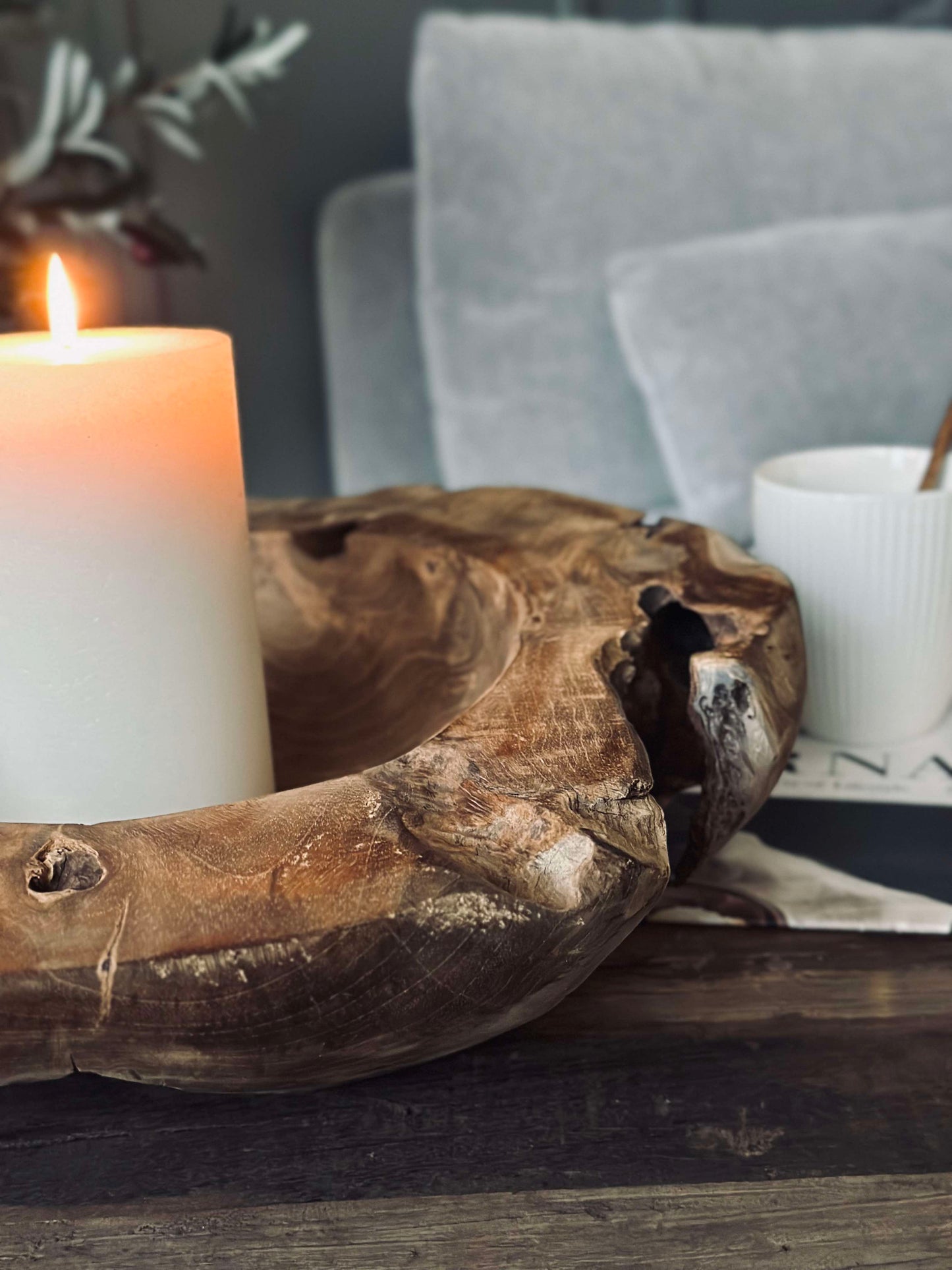 Skål af teakrod – Large