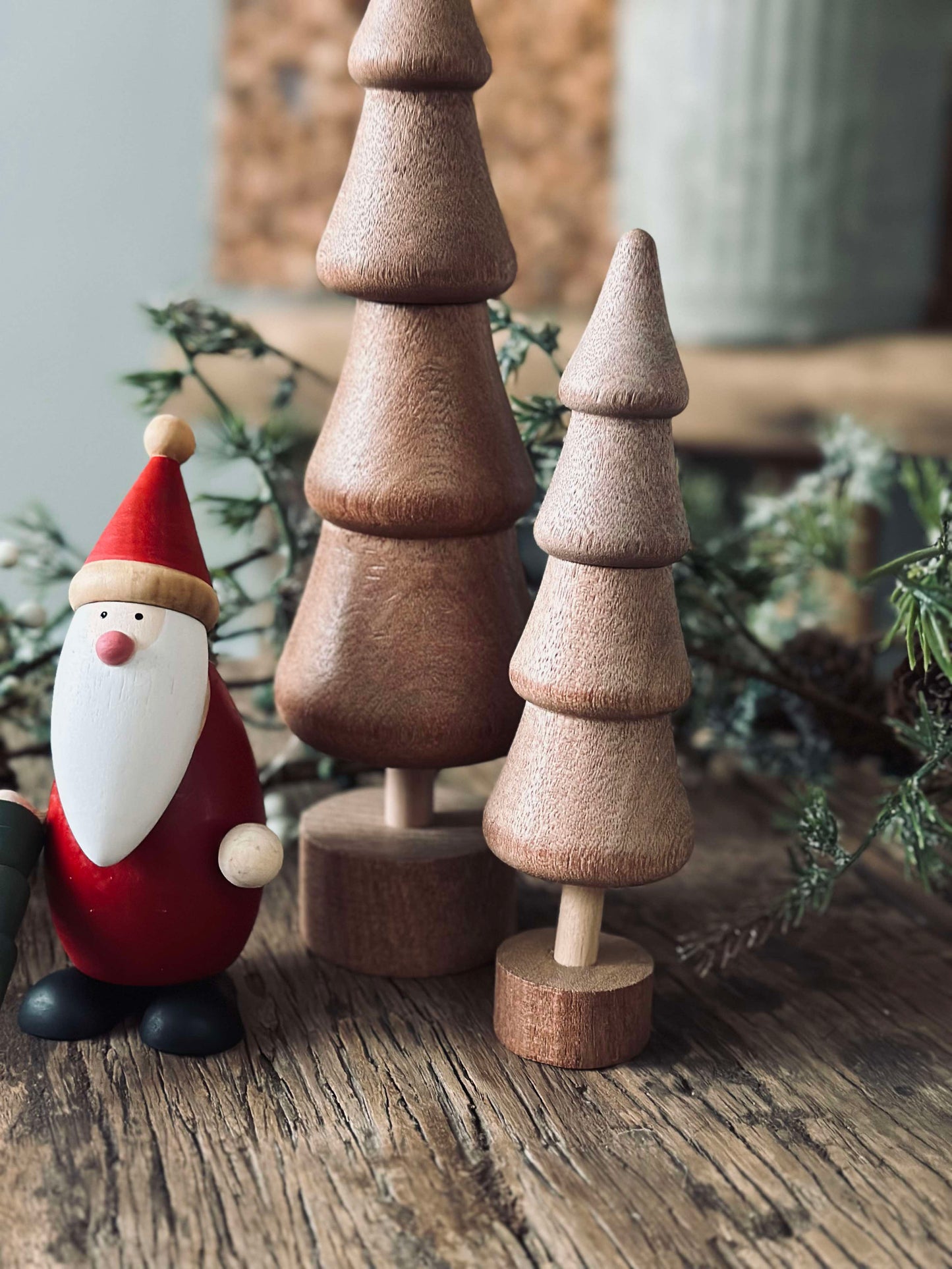 Juletræ Wood - Brun large