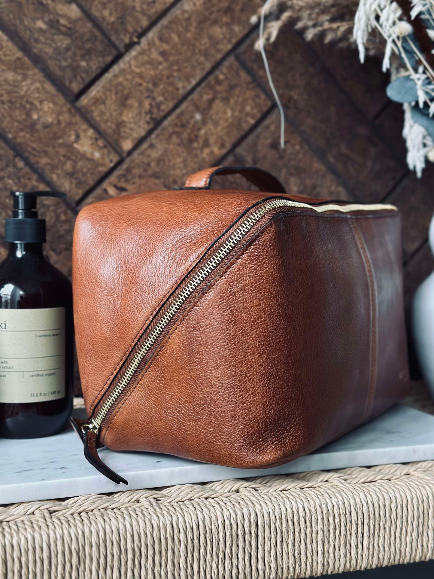 Toilettaske Halima Walnut - Large