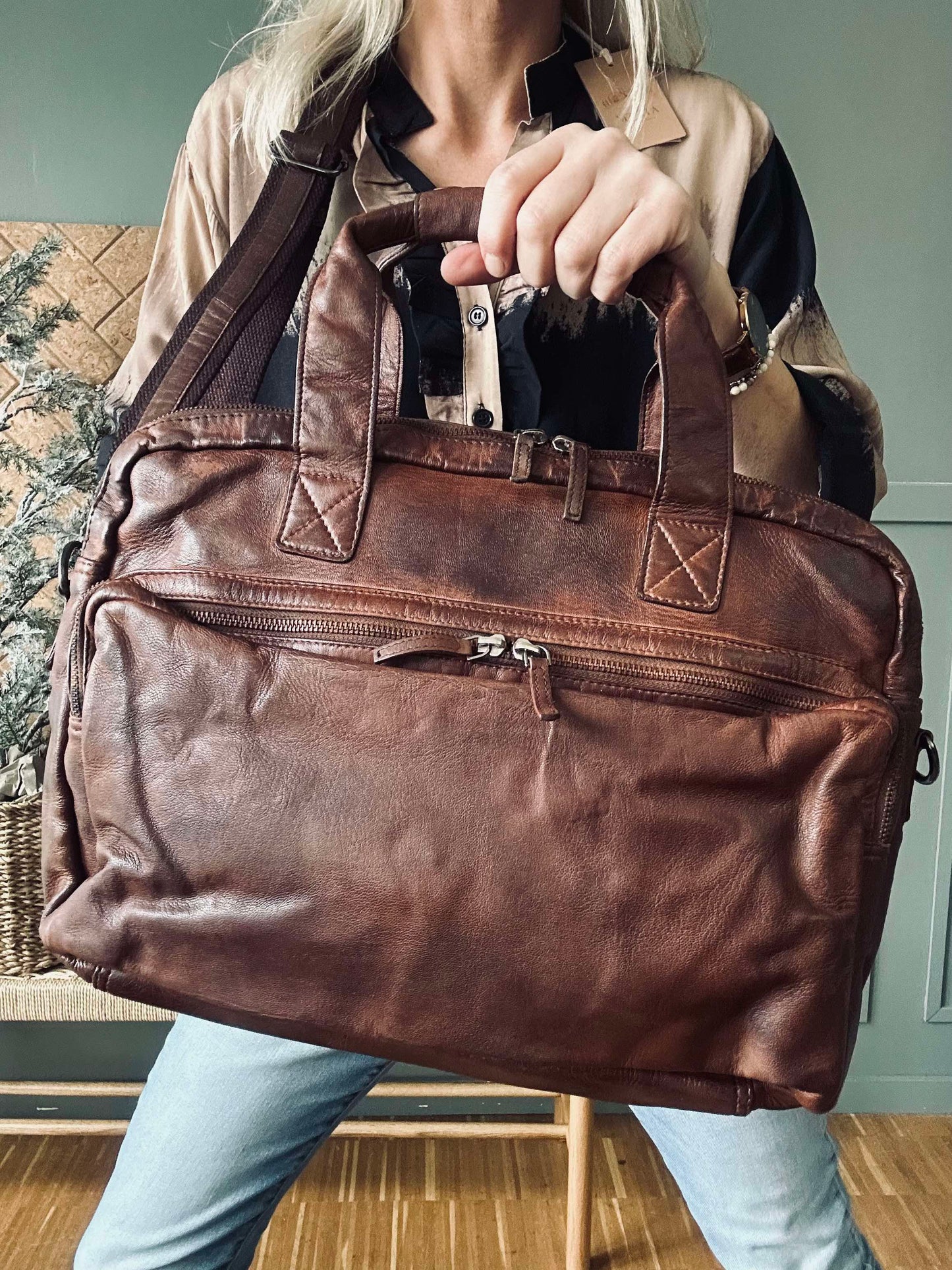 Arbejdstaske - Brown Cow leather