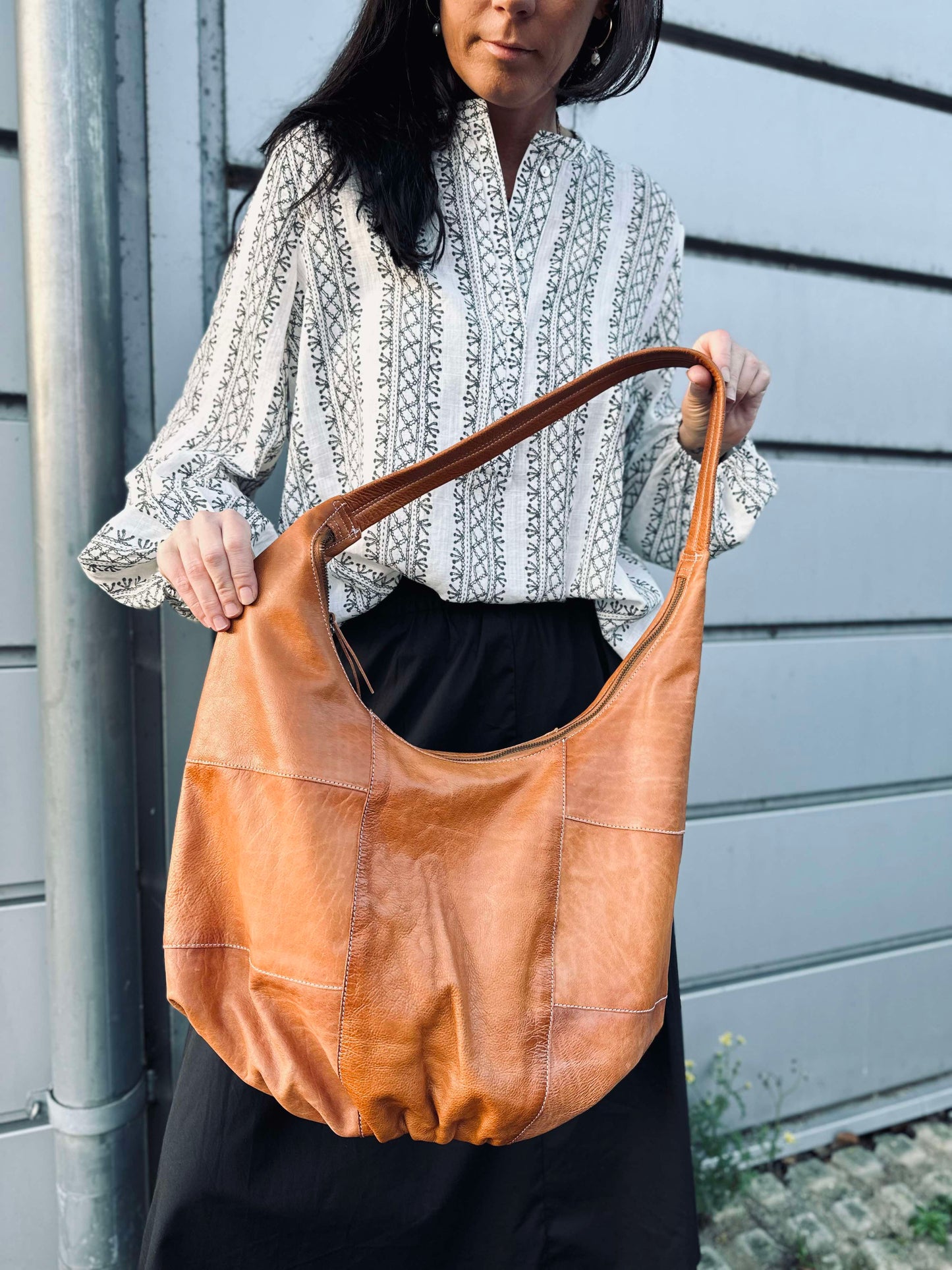 Skuldertaske Big cognac