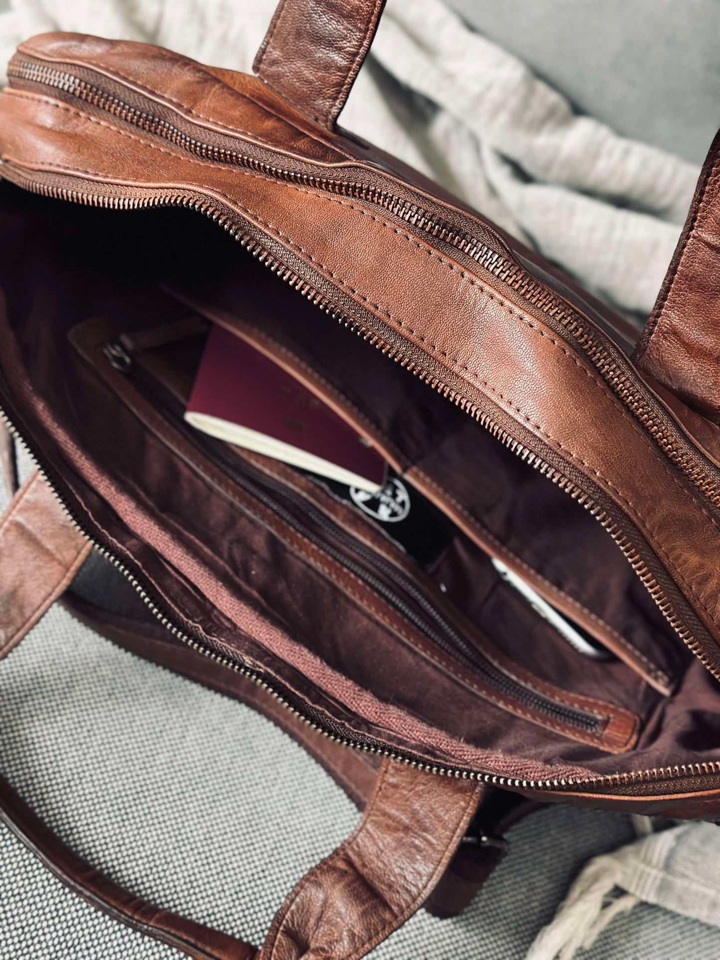 Arbejdstaske - Brown Cow leather