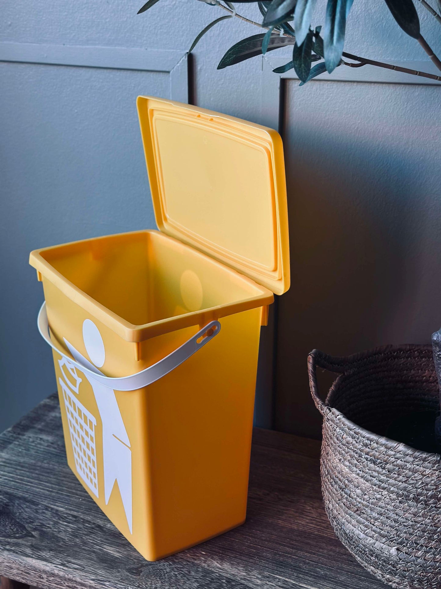 BIO Spand med låg 12 liter - GUL