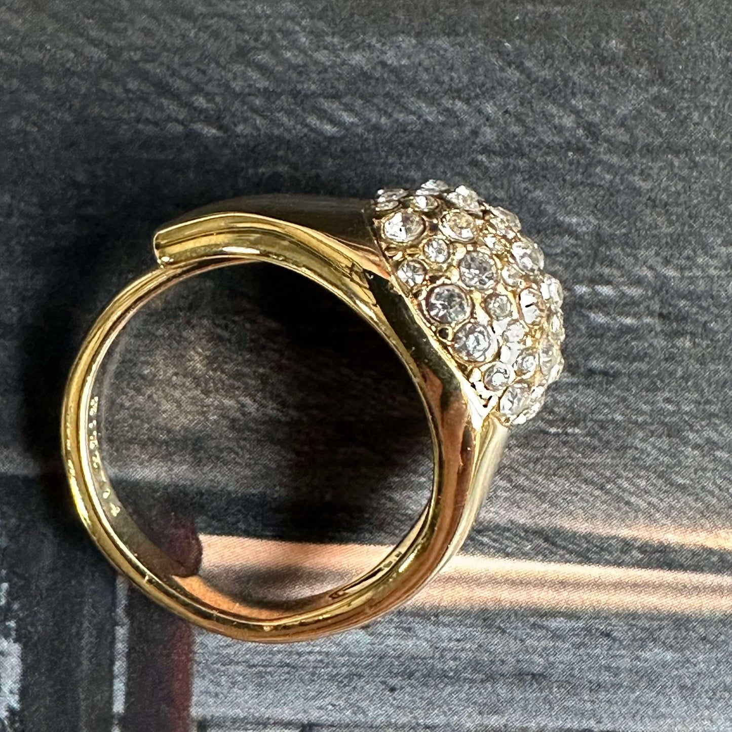 Ring CINDY krystal - Forgyldt