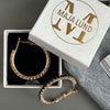 Øreringe Smilla Hoops 18K forgyldt - Black