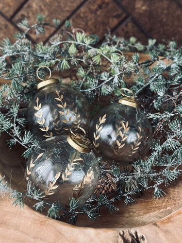 Julekugler i glas - Pakke med 3 stk